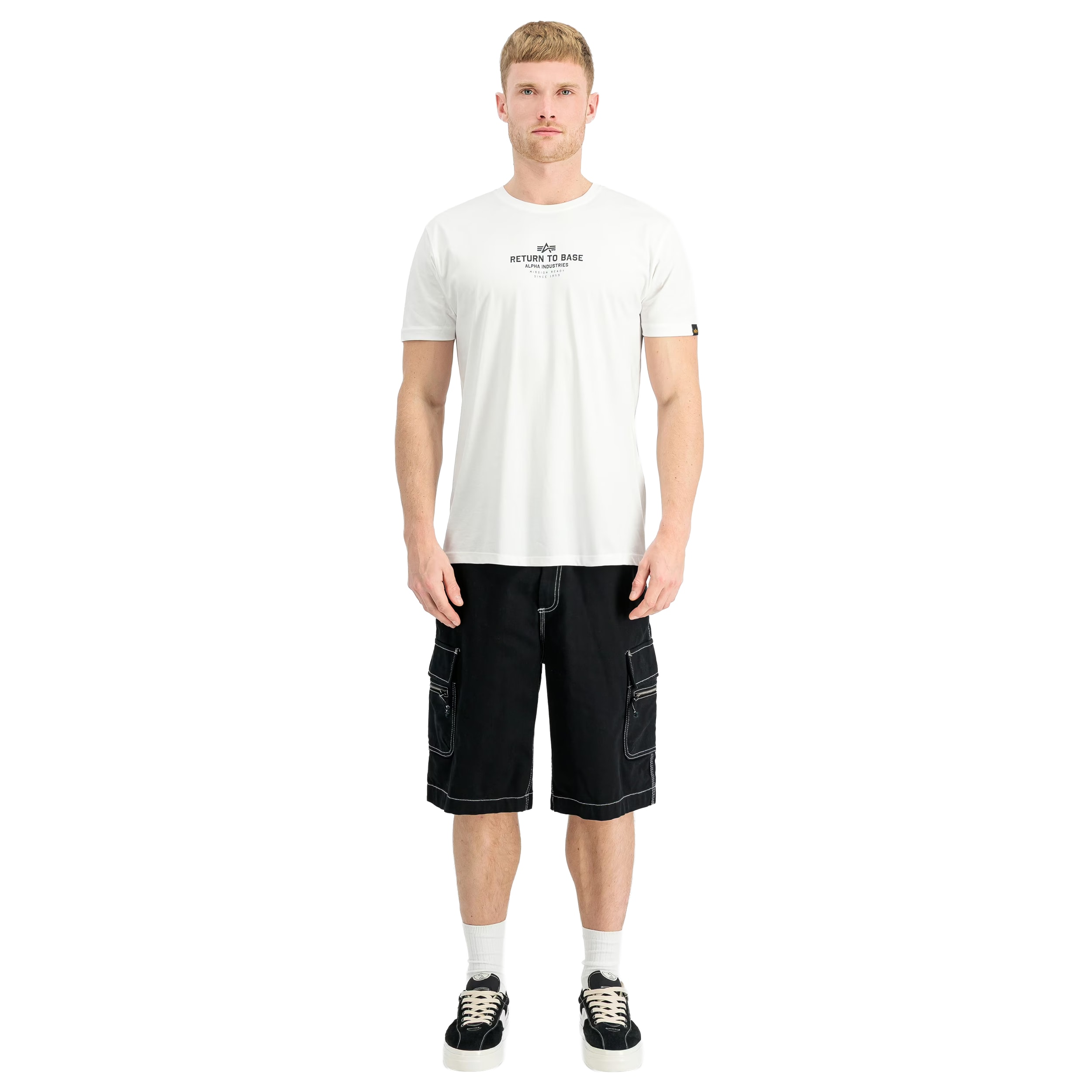 Koszulka T-shirt Alpha Industries Return to Base - White