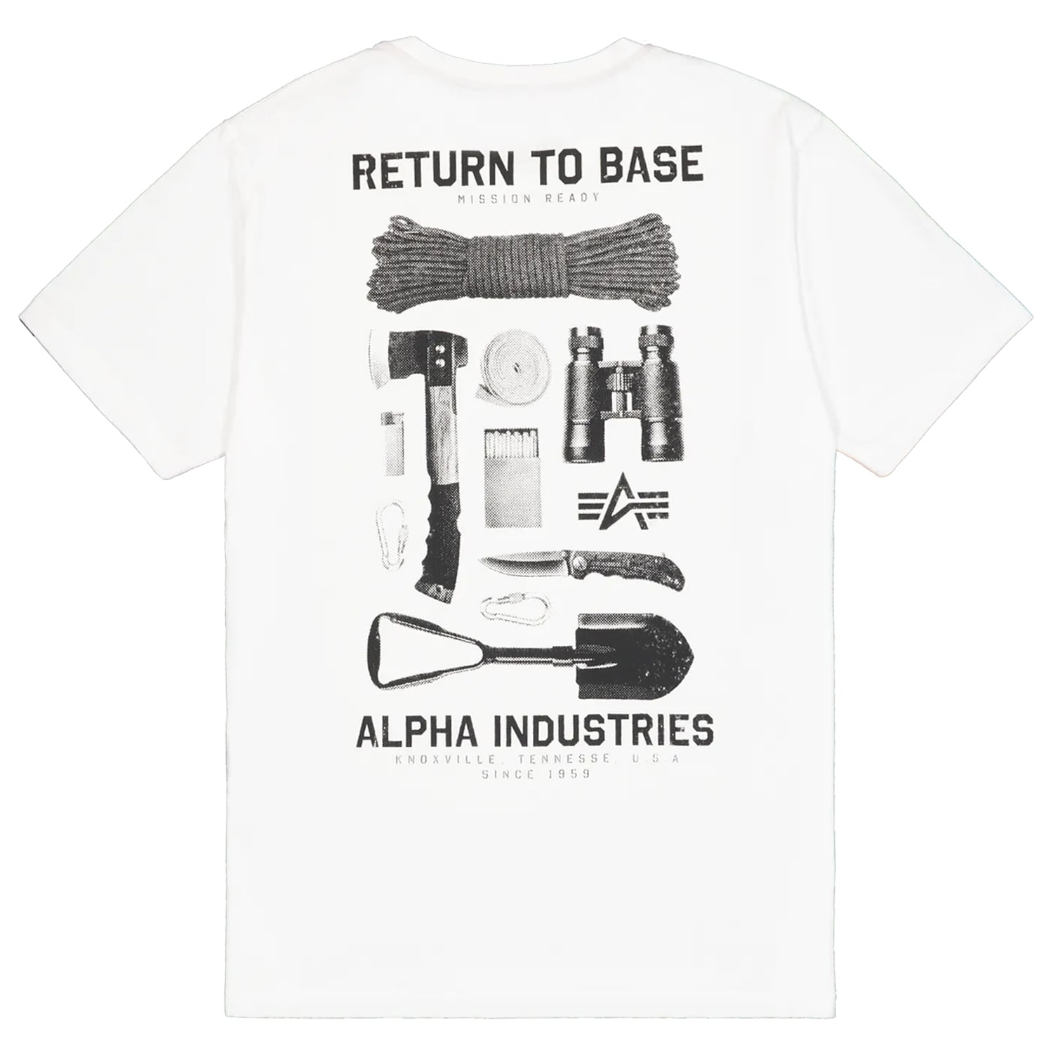 Koszulka T-shirt Alpha Industries Return to Base - White