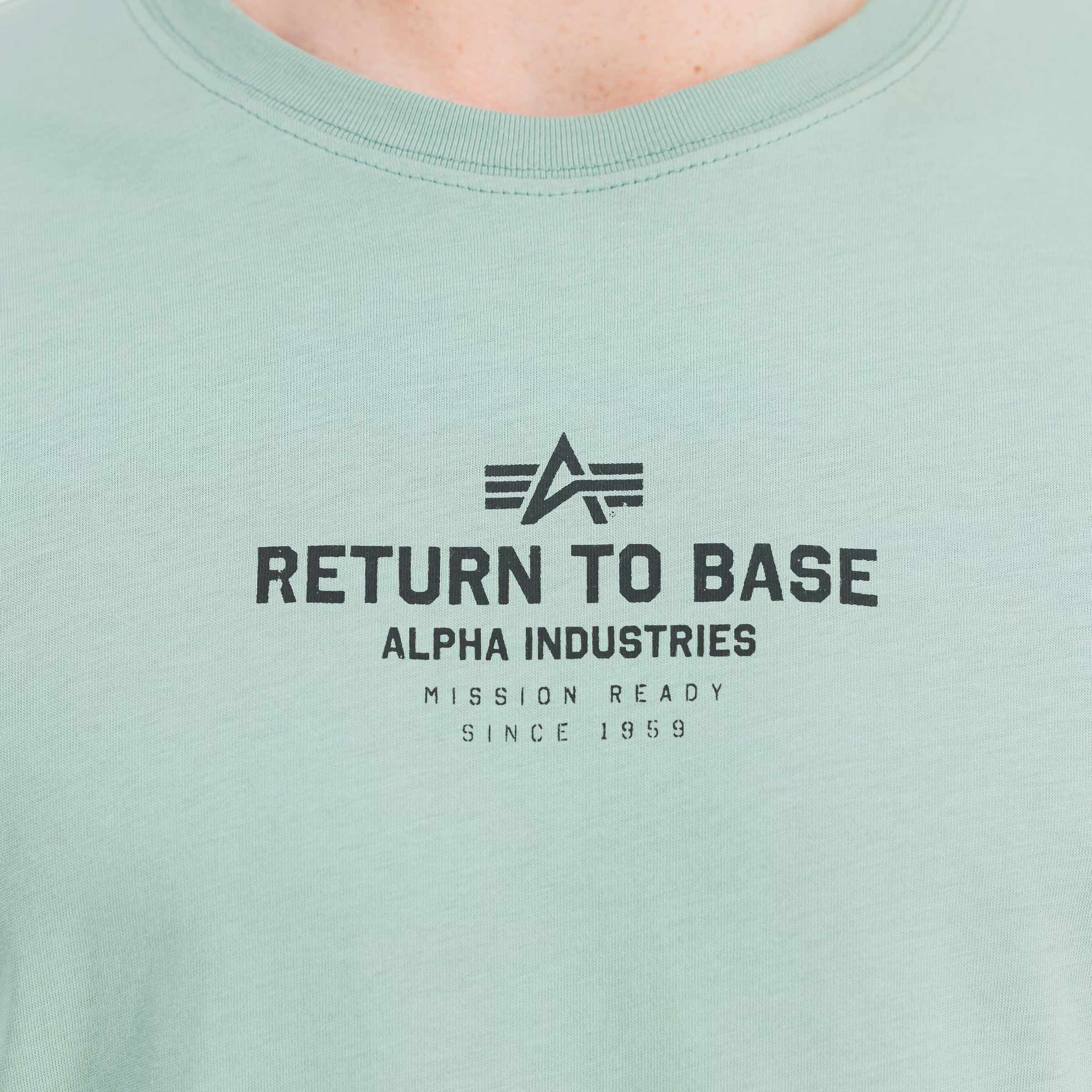 Koszulka T-shirt Alpha Industries Return to Base - Frost Green