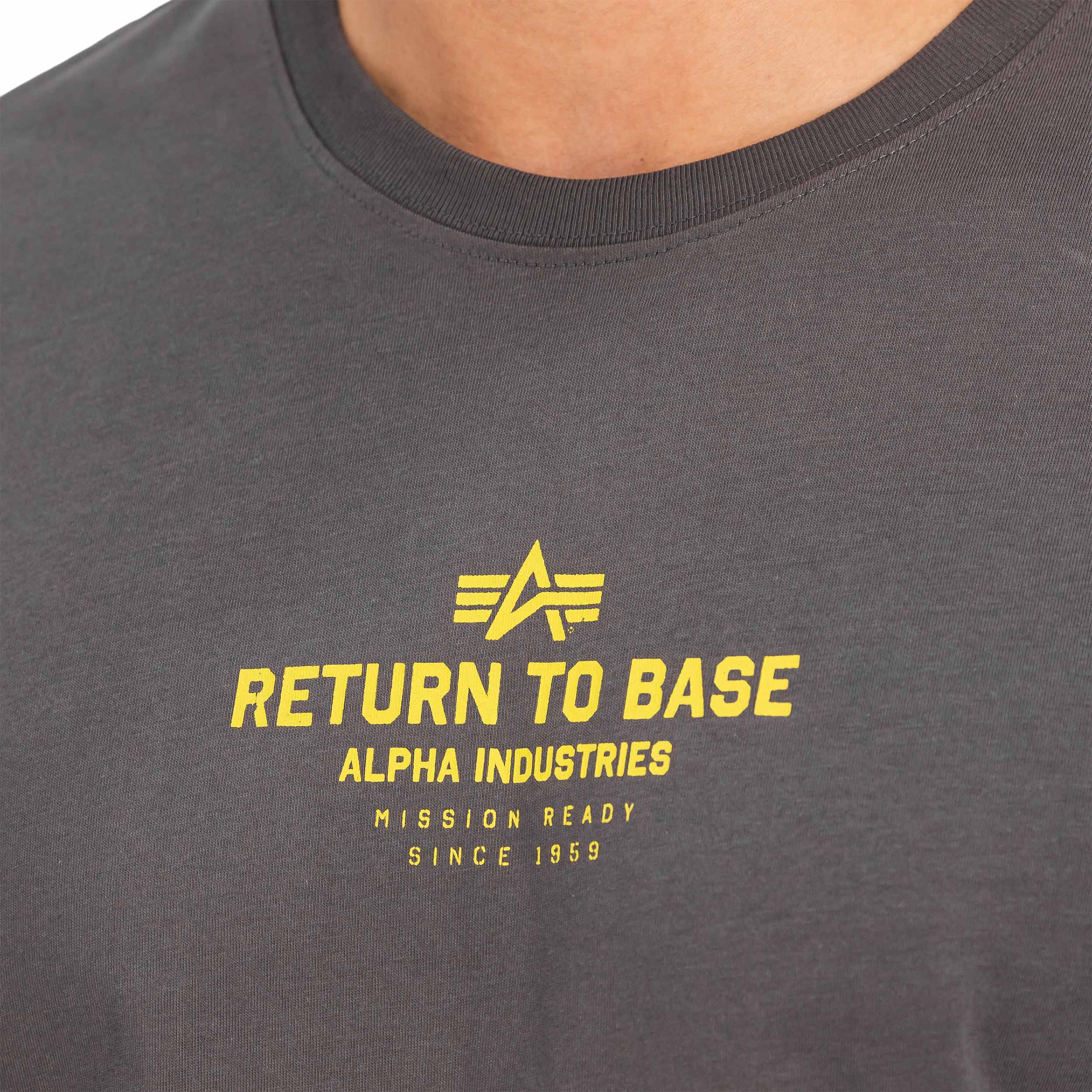 Koszulka T-shirt Alpha Industries Return to Base - Vintage Grey