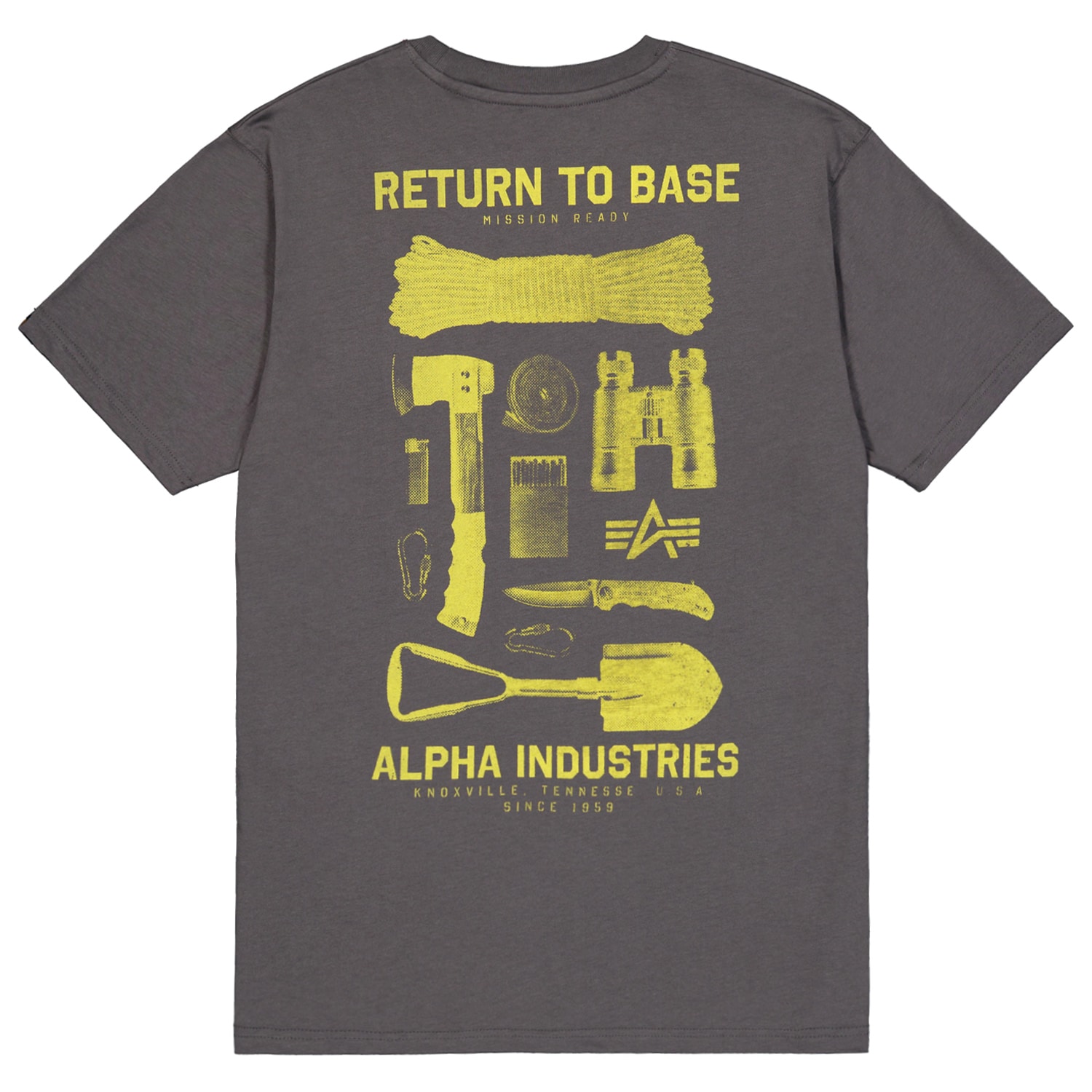 Koszulka T-shirt Alpha Industries Return to Base - Vintage Grey