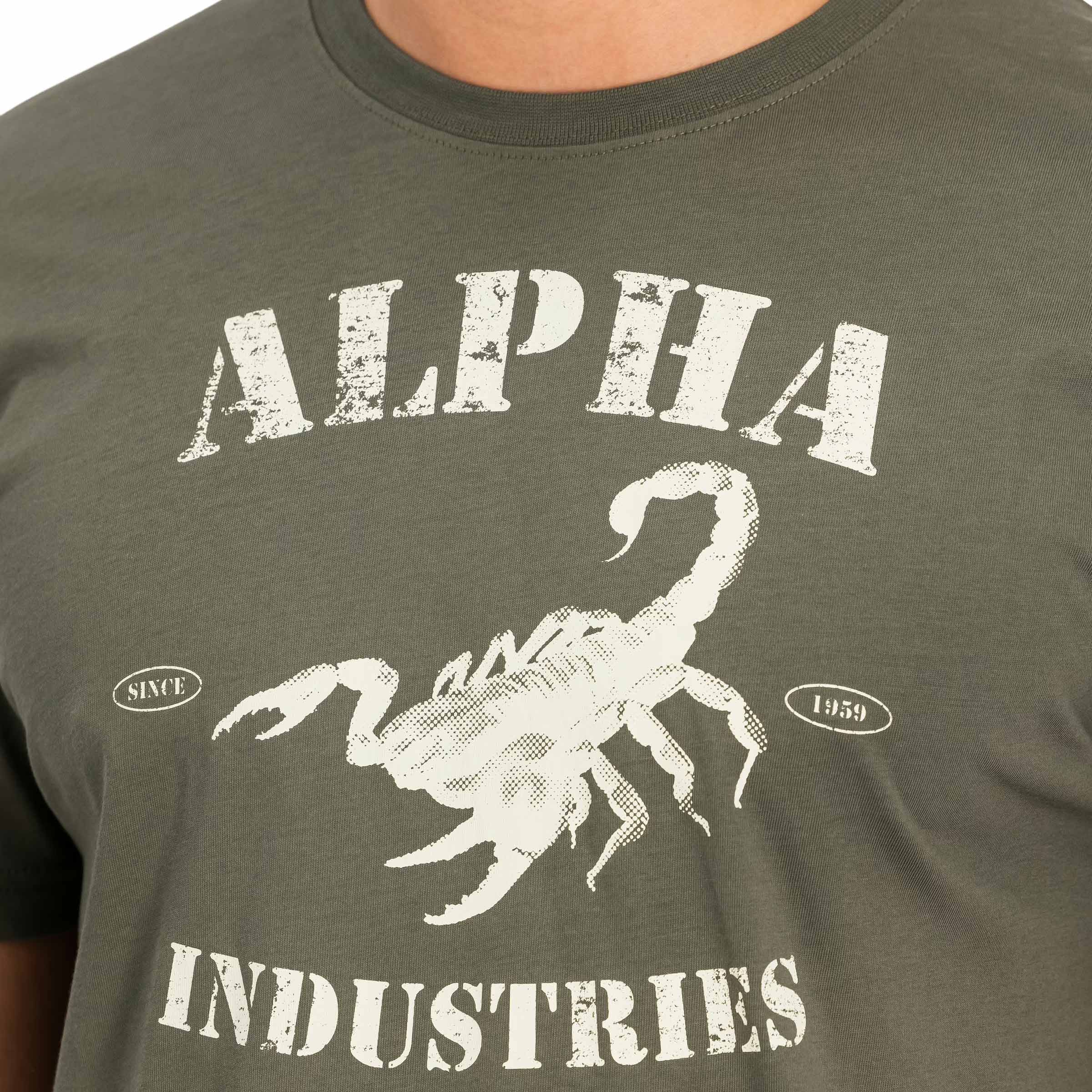Koszulka T-shirt Alpha Industries Scorpion - Dark Olive