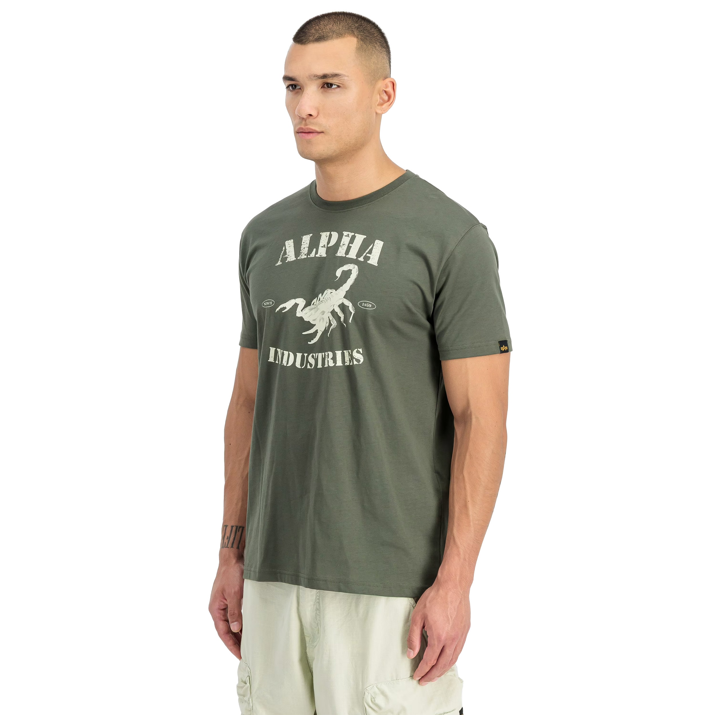 Koszulka T-shirt Alpha Industries Scorpion - Dark Olive