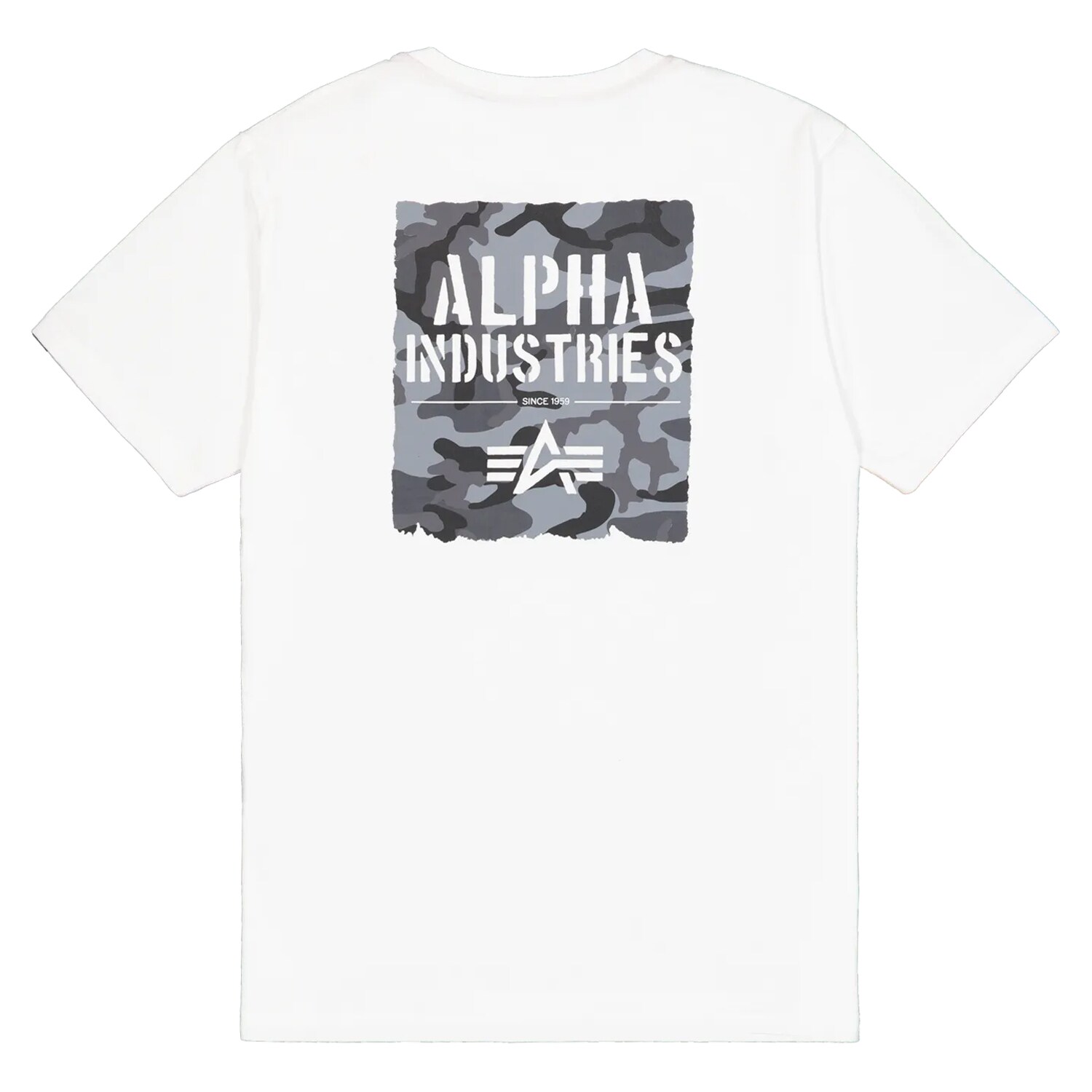 Koszulka T-Shirt Alpha Industries Camo Print - White