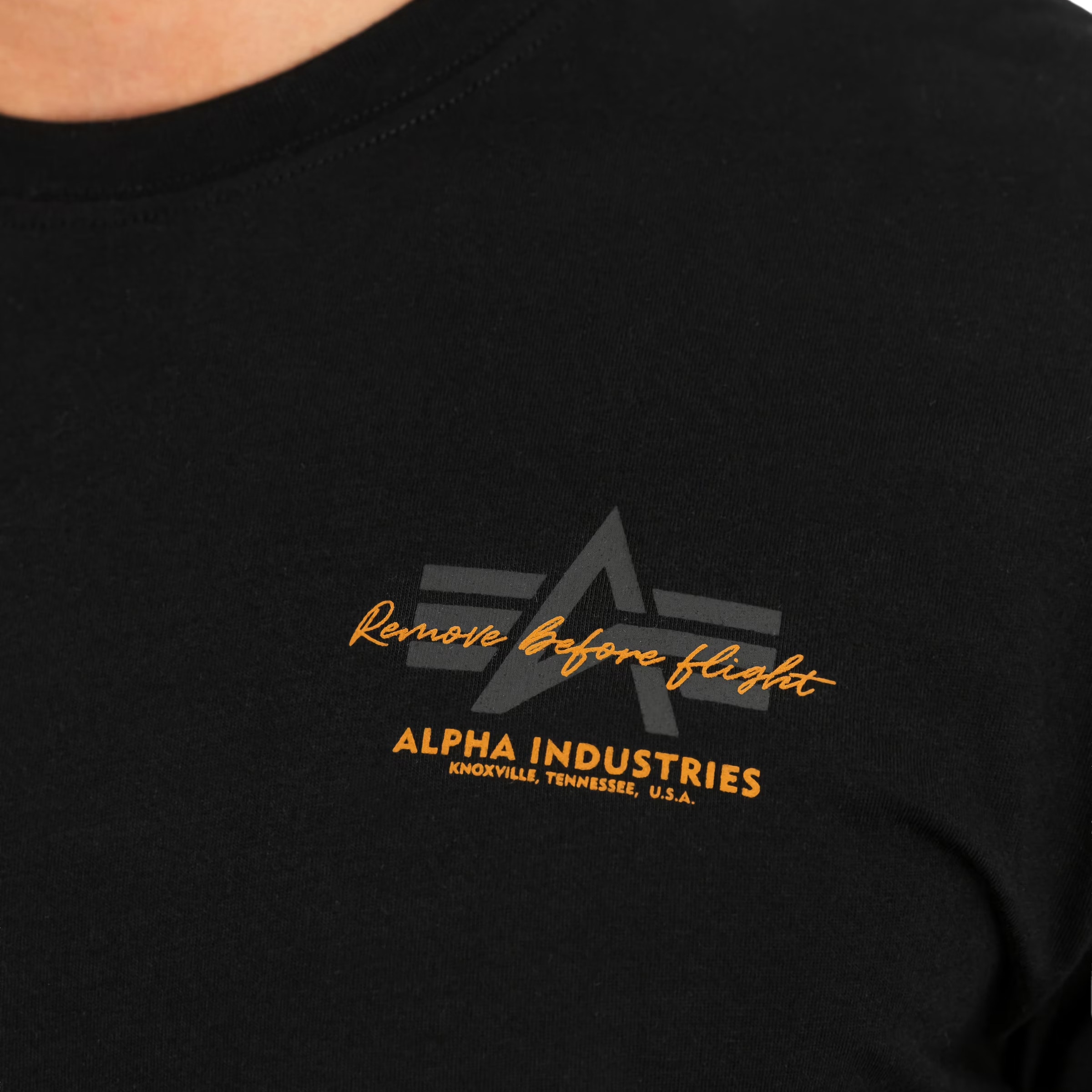 Koszulka T-shirt Alpha Industries Tonal Logo Print - Black