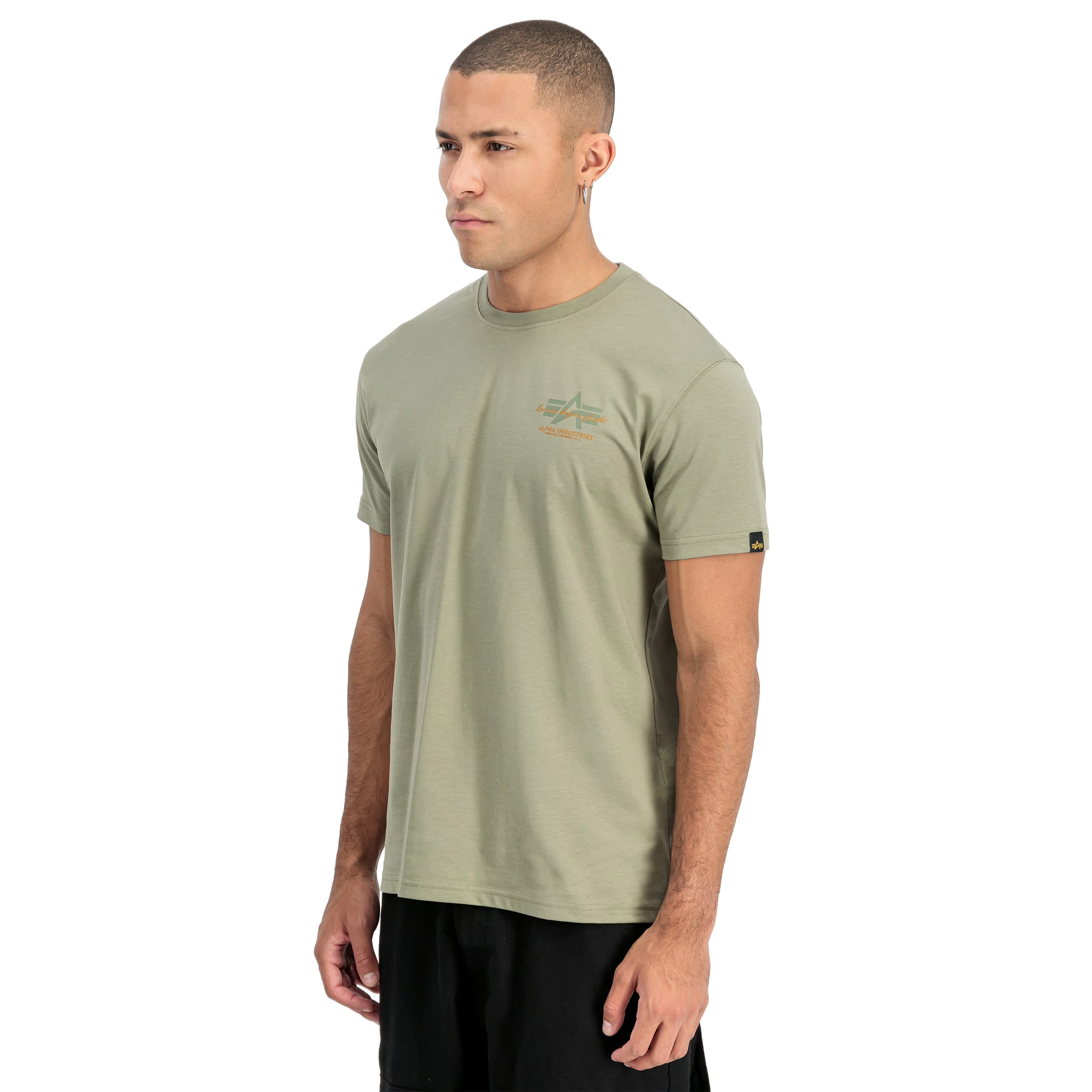 Koszulka T-shirt Alpha Industries Tonal Logo Print - Olive