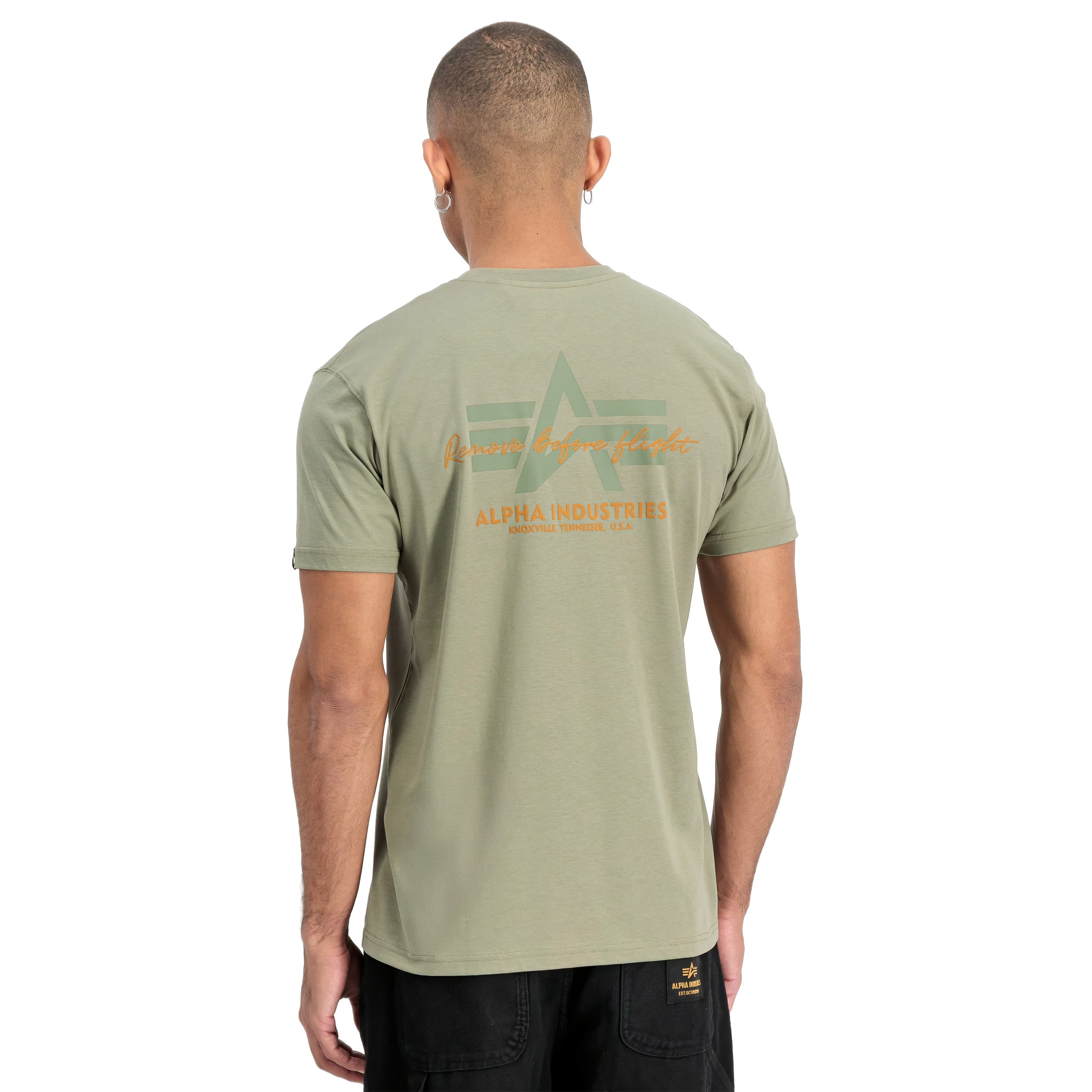 Koszulka T-shirt Alpha Industries Tonal Logo Print - Olive