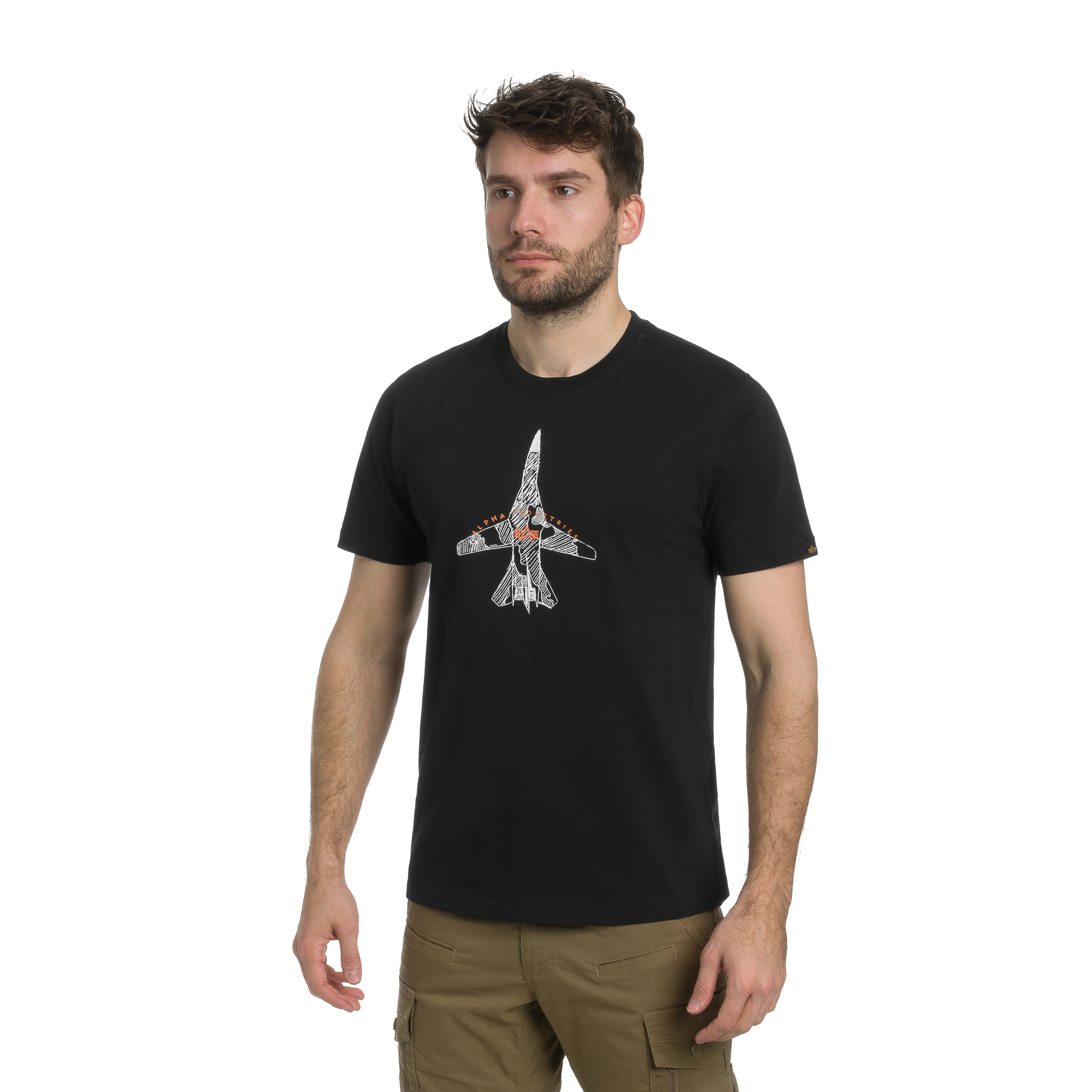 Koszulka T-Shirt Alpha Industries Air Force Sketch - Black