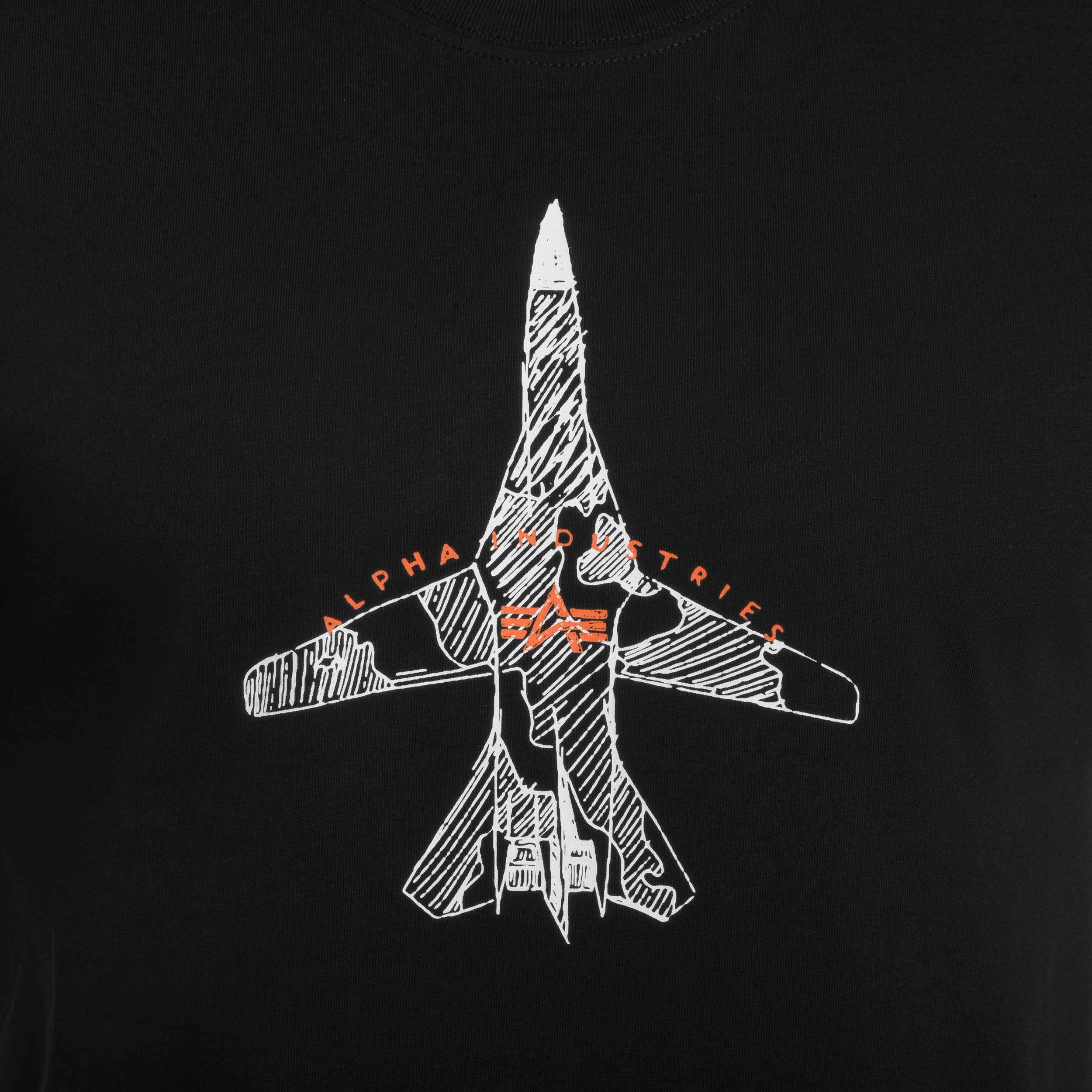 Koszulka T-Shirt Alpha Industries Air Force Sketch - Black
