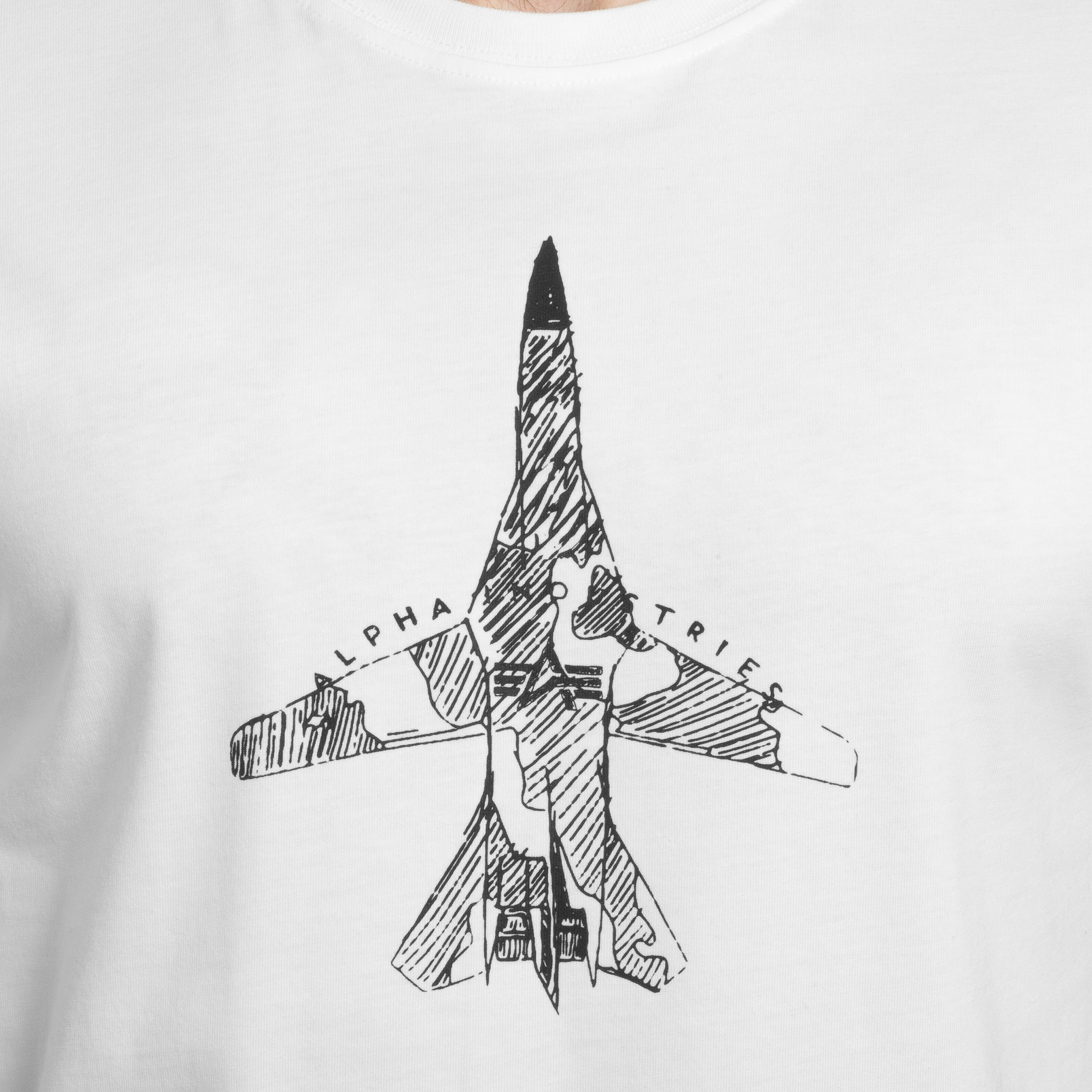 Koszulka T-Shirt Alpha Industries Air Force Sketch - White