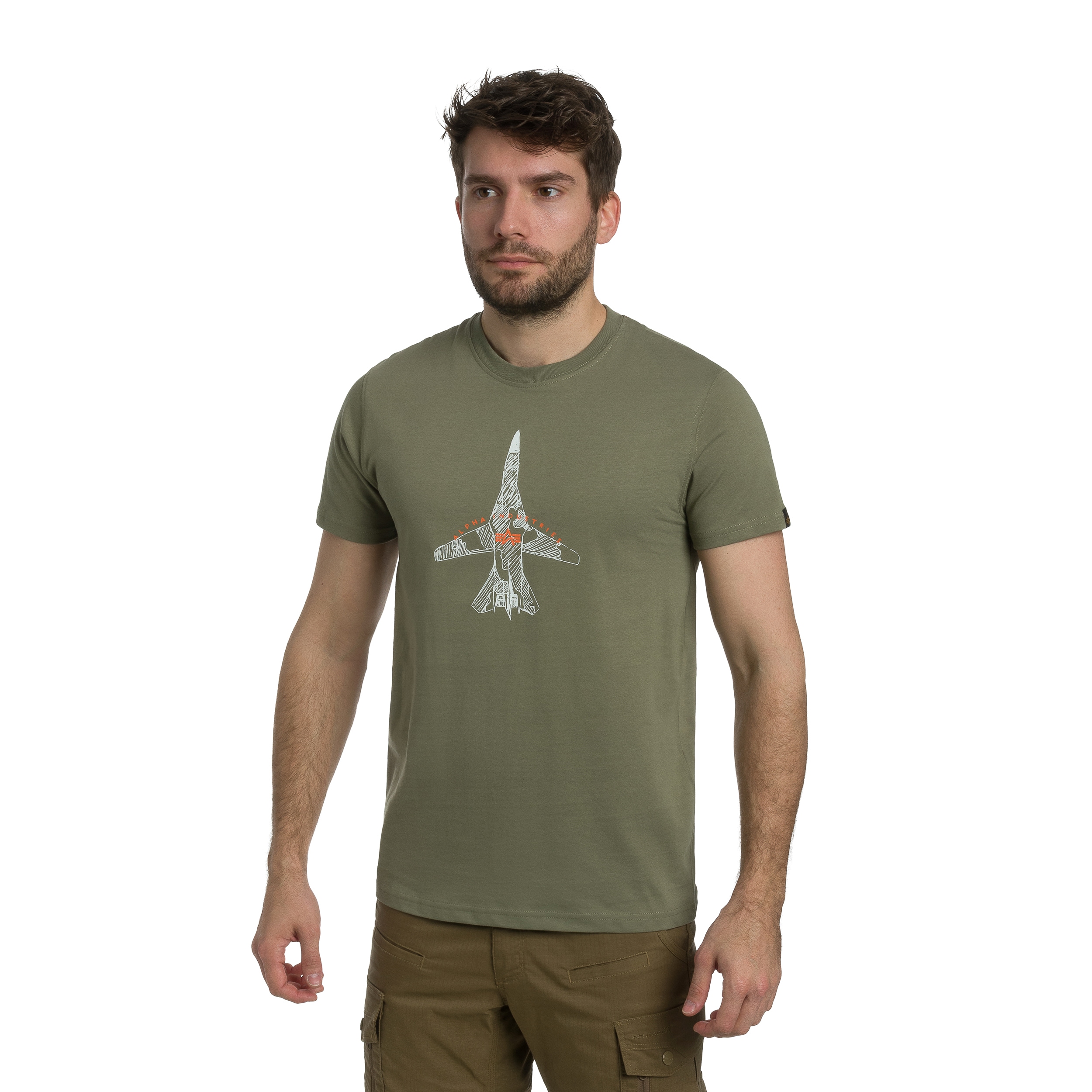 Koszulka T-Shirt Alpha Industries Air Force Sketch - Olive