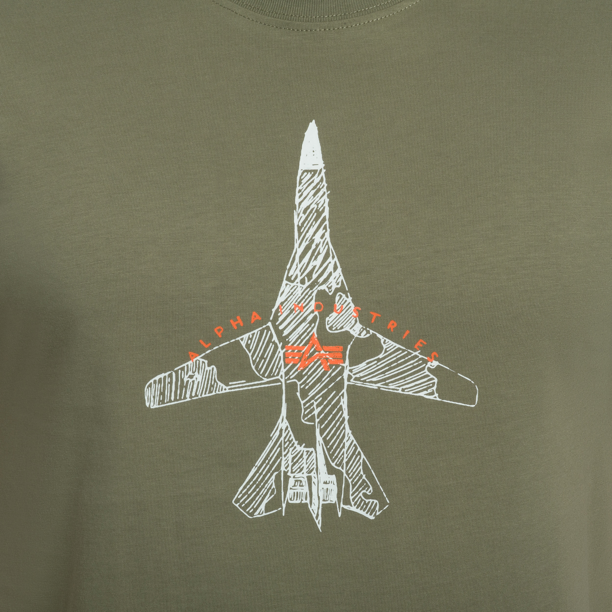 Koszulka T-Shirt Alpha Industries Air Force Sketch - Olive