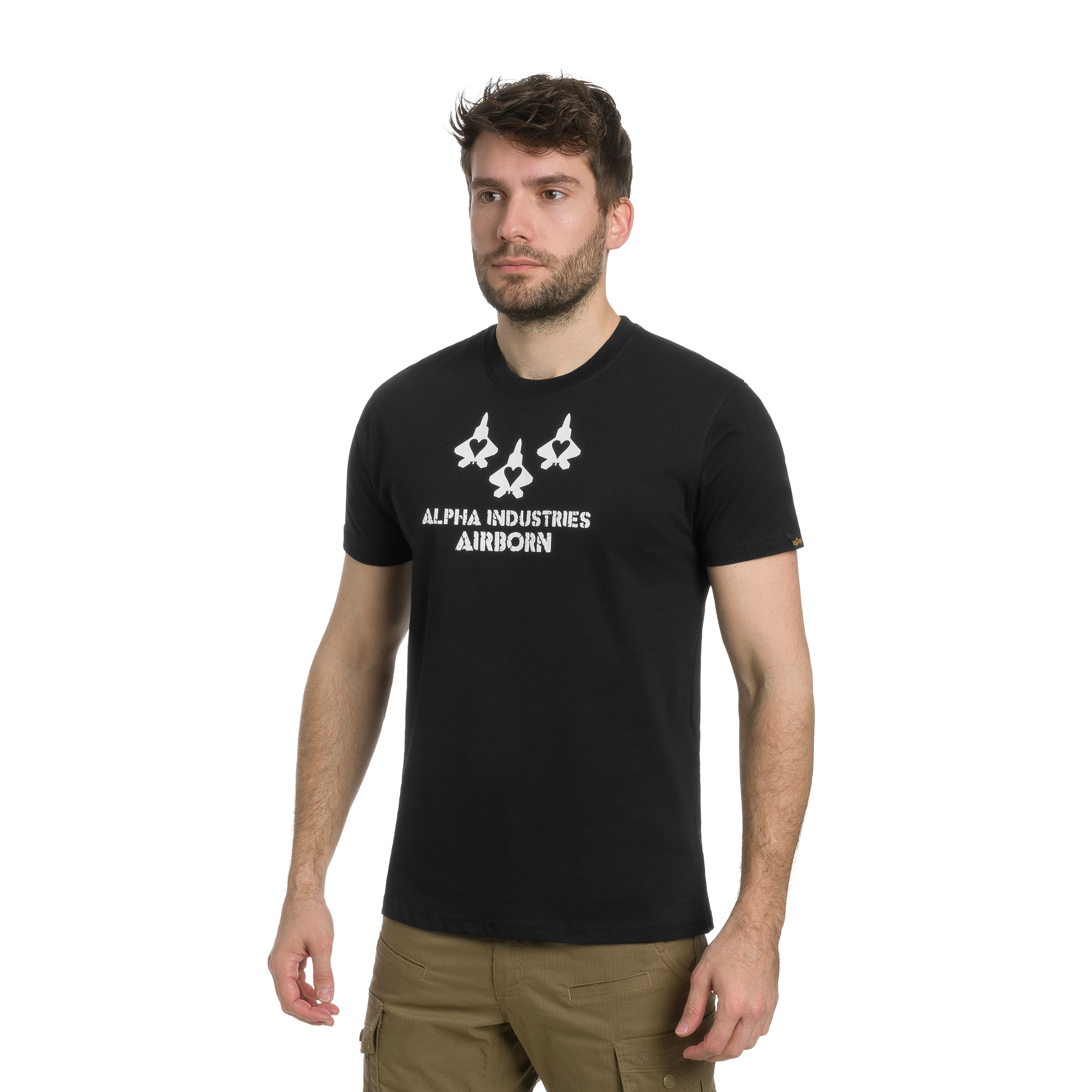 Koszulka T-Shirt Alpha Industries Airborn - Black
