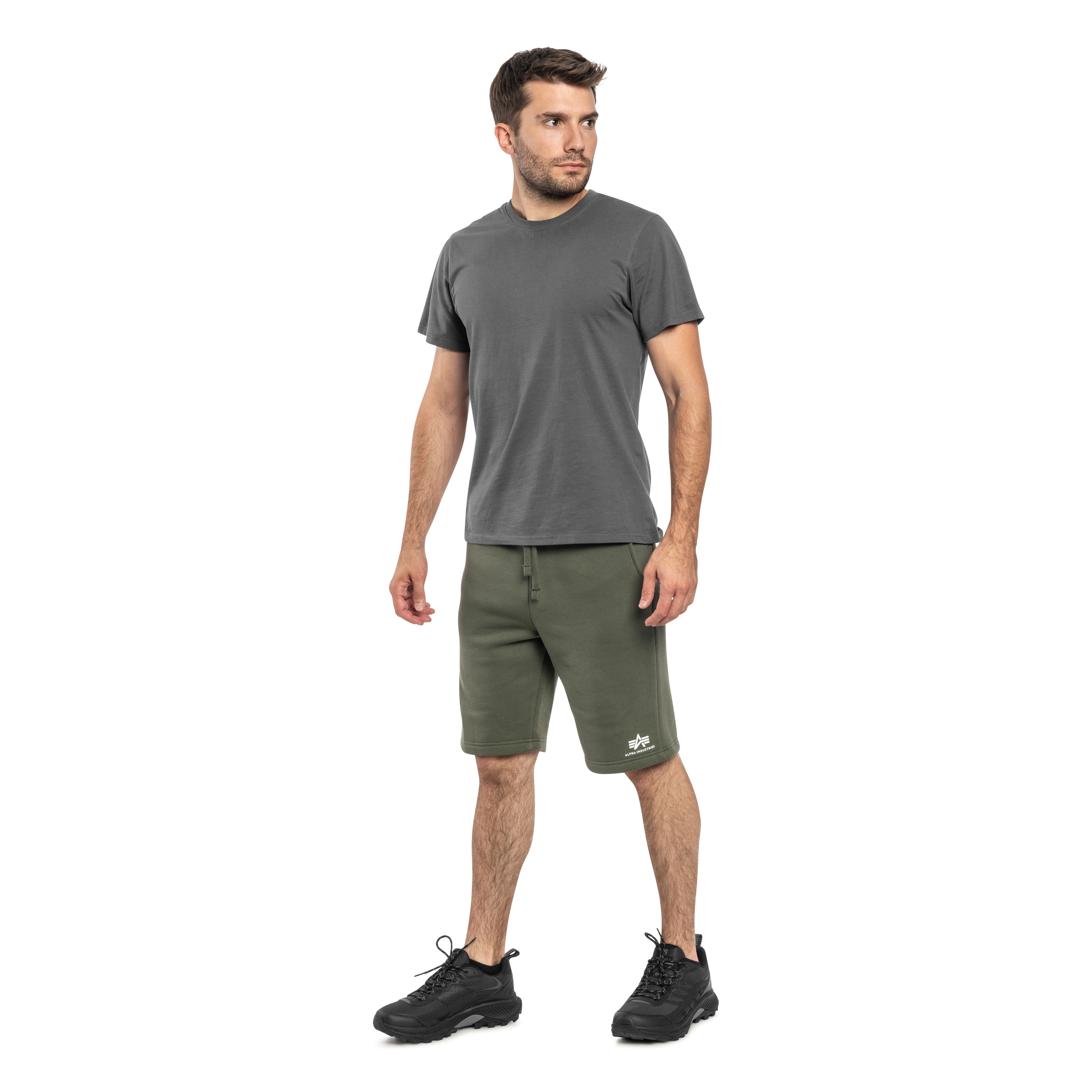 Szorty Alpha Industries Basic Small Logo II Short - Dark Olive