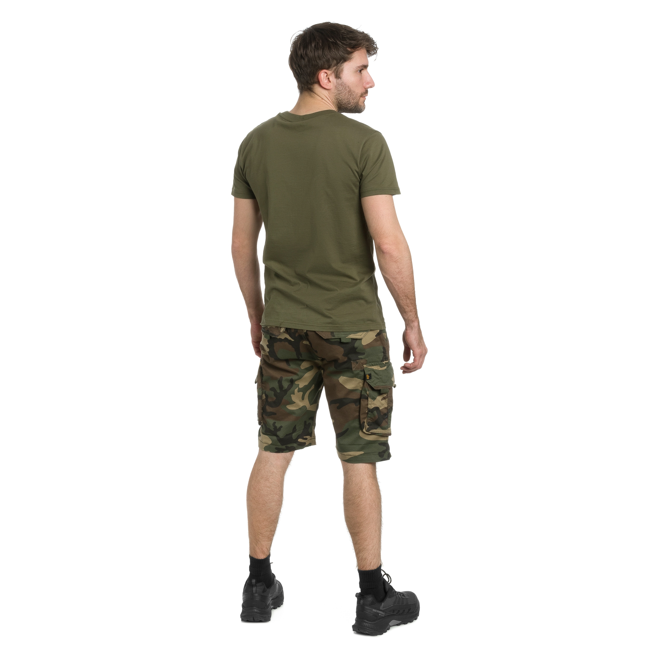 Szorty Alpha Industries Crew Short - Woodland Camo 65