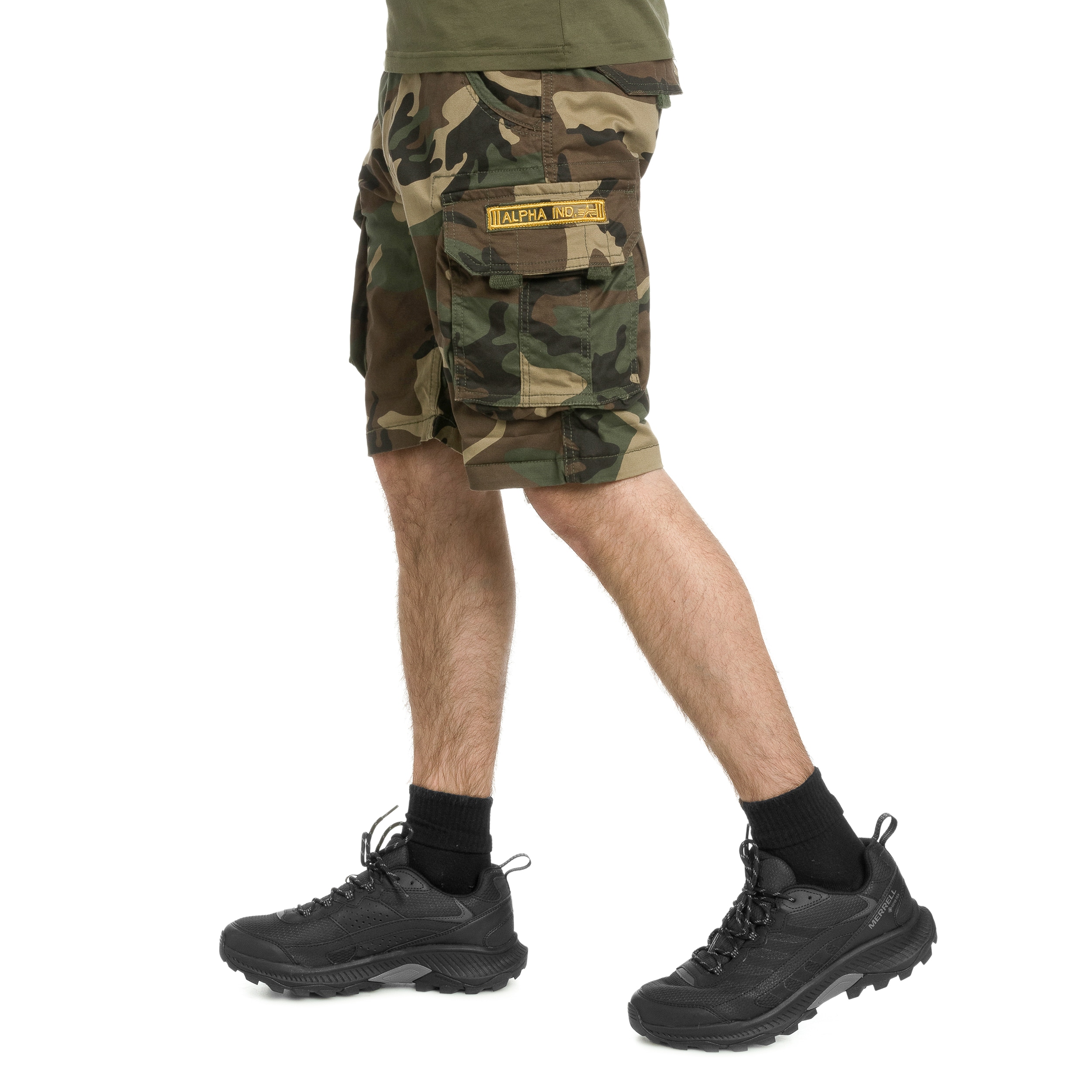 Szorty Alpha Industries Crew Short - Woodland Camo 65