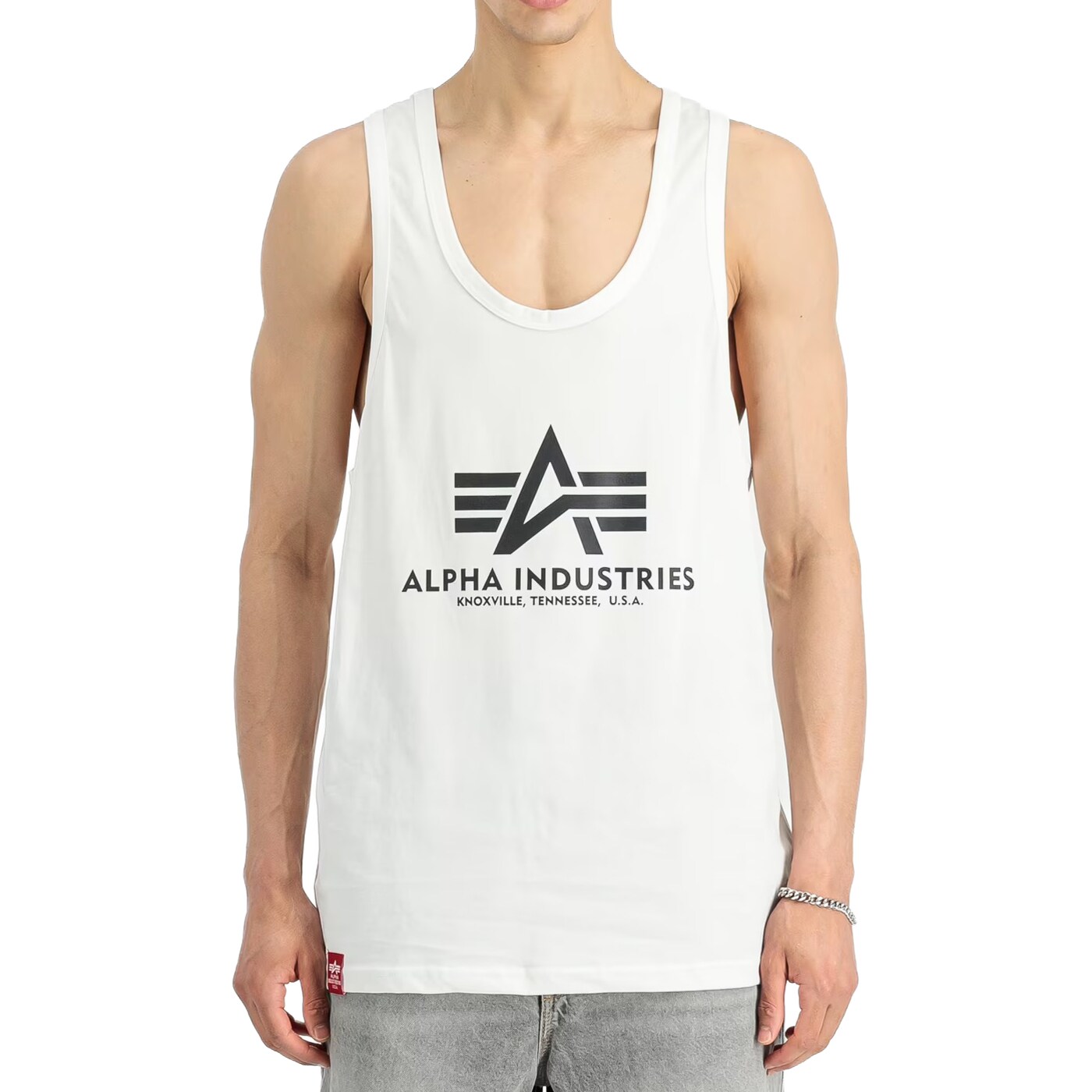 Koszulka Tank Top Alpha Industries Basic BB Big Logo - White