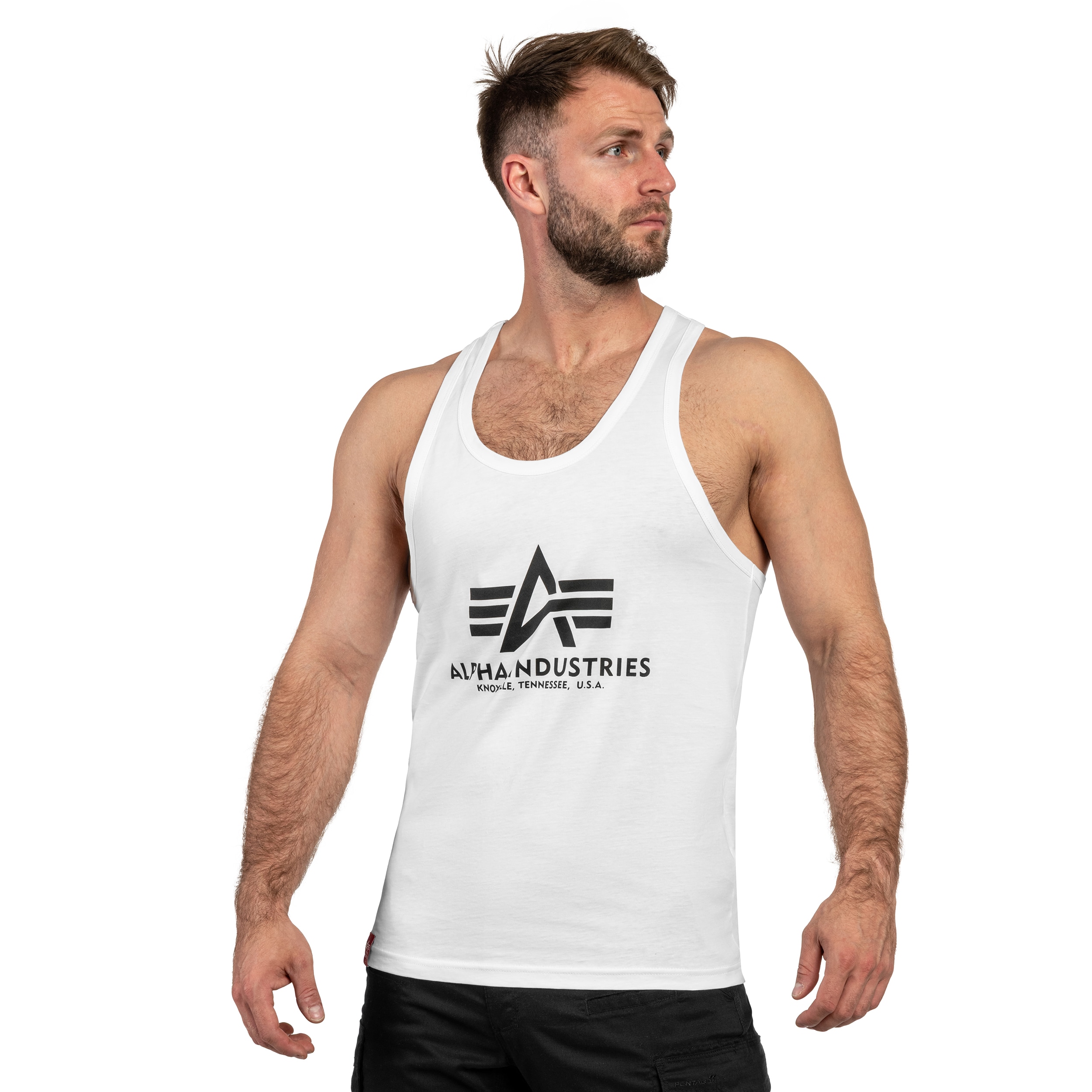 Koszulka Tank Top Alpha Industries Basic BB Big Logo - White