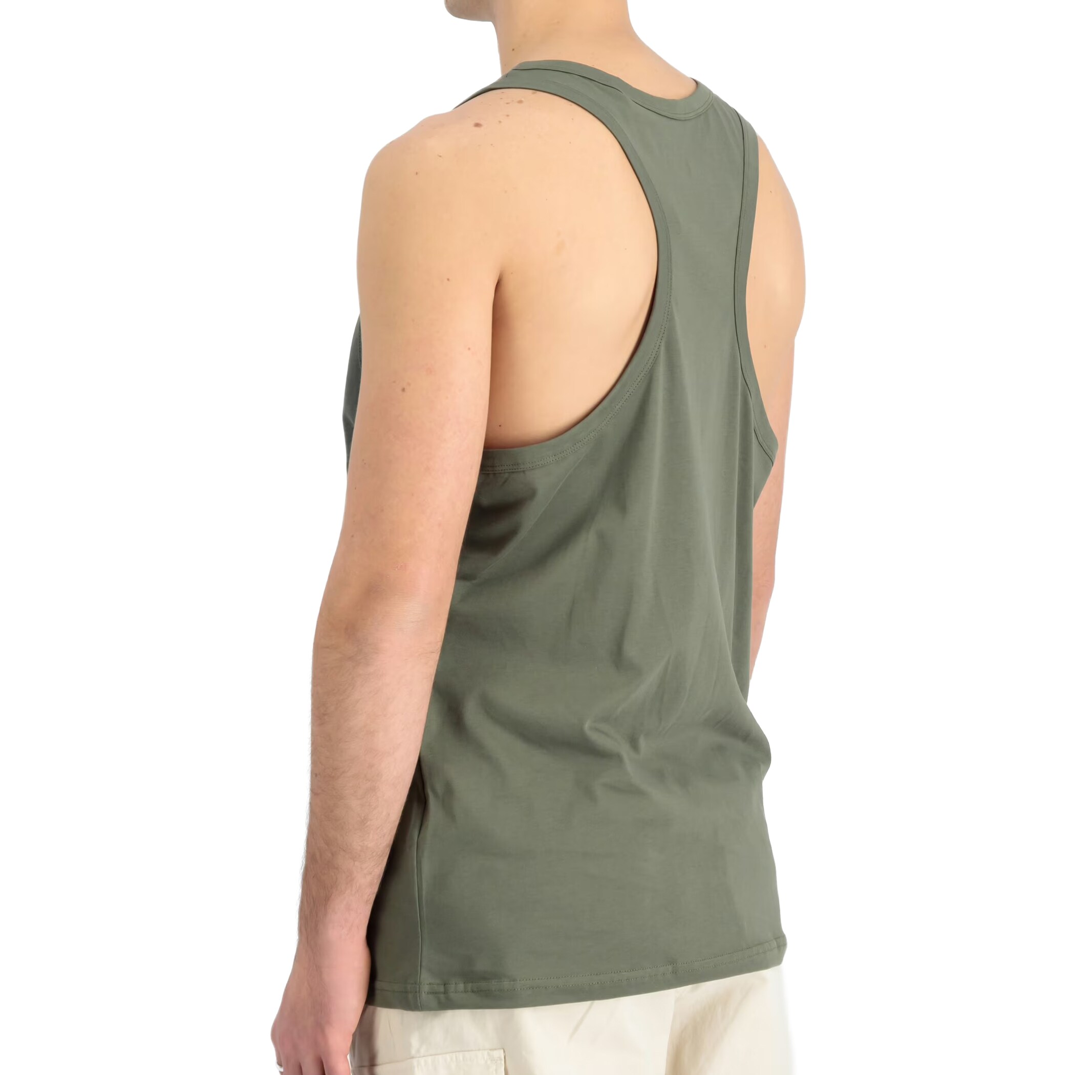 Koszulka Tank Top Alpha Industries Basic BB Big Logo - Dark Olive