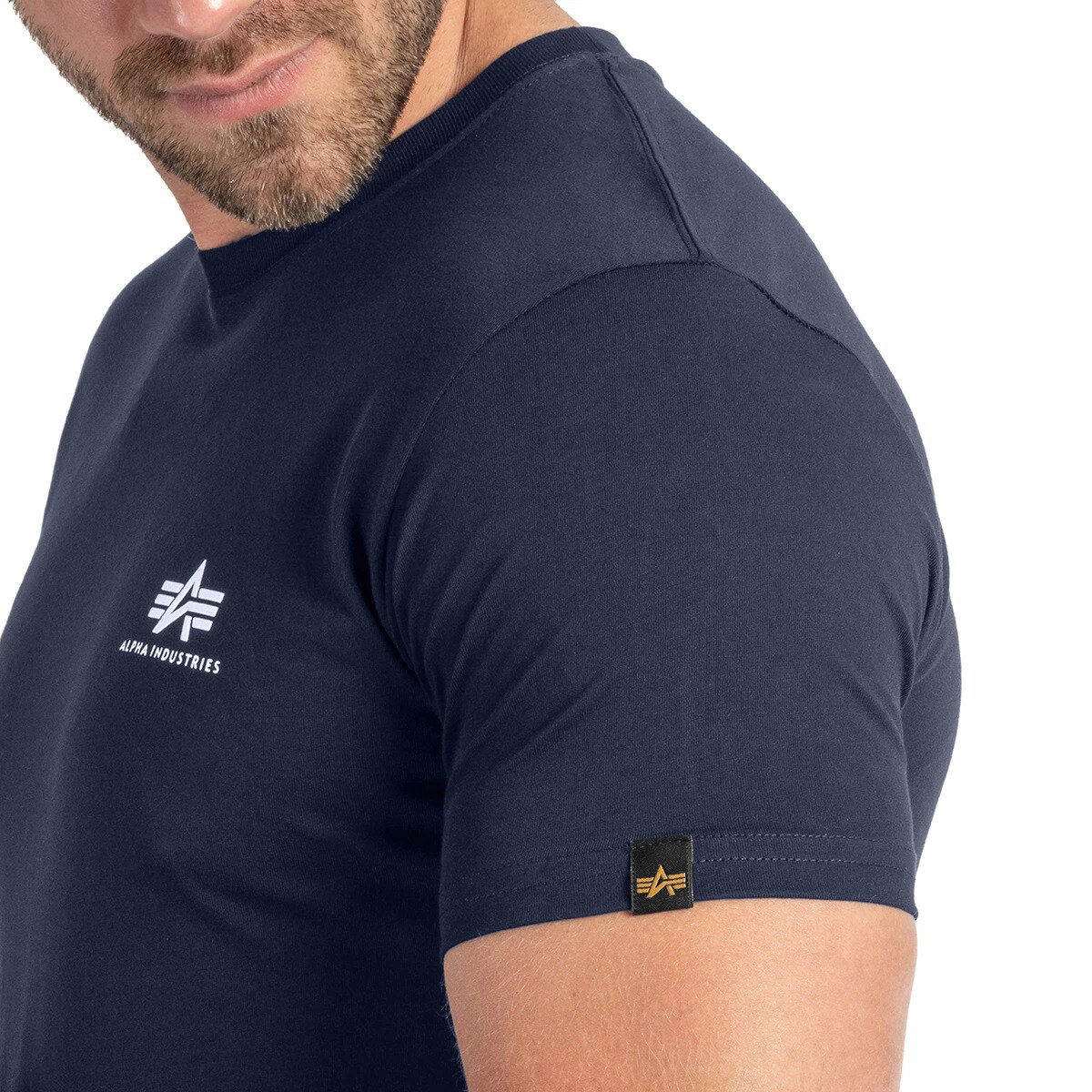 Koszulka T-shirt Alpha Industries Basic Small Logo - Replica Blue