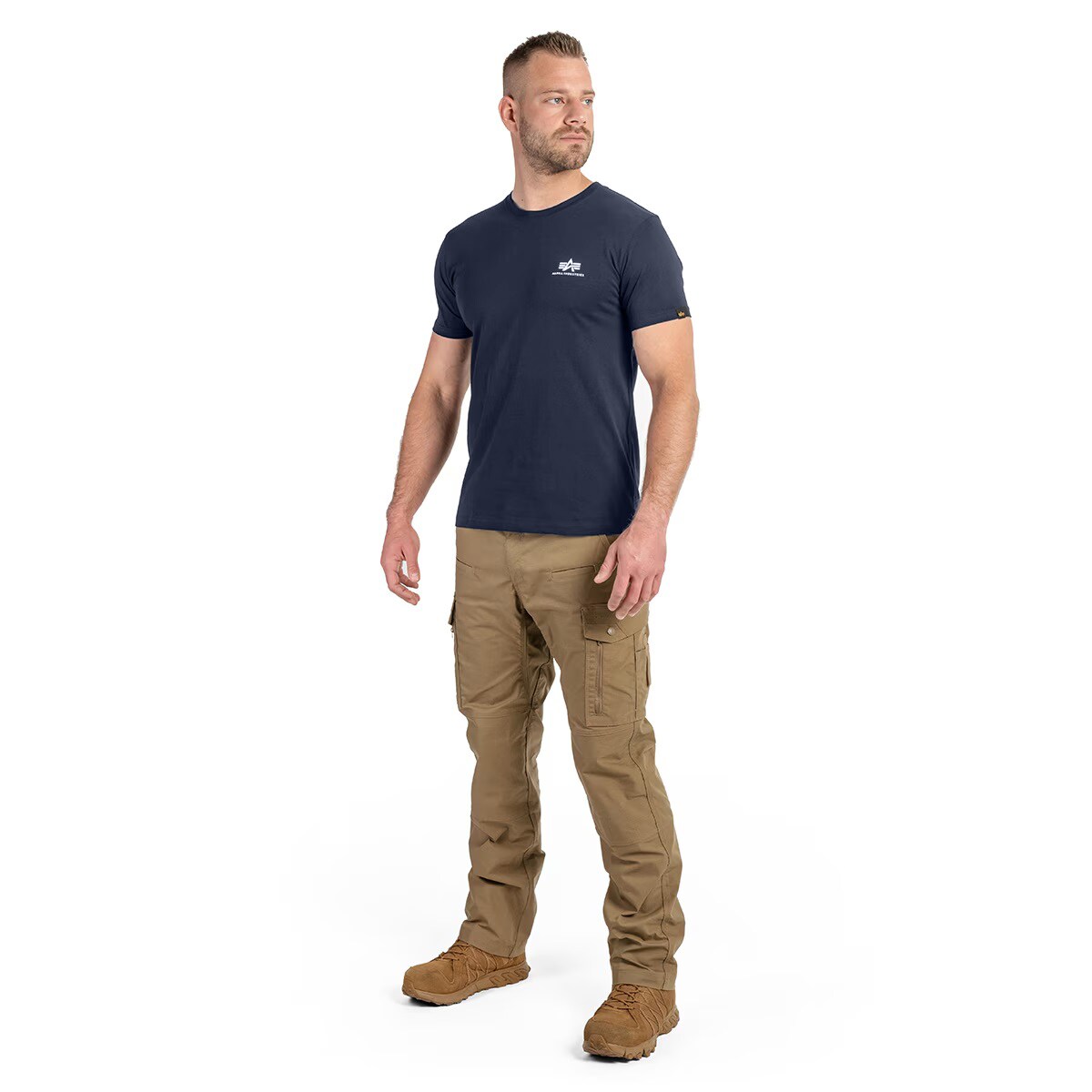 Koszulka T-shirt Alpha Industries Basic Small Logo - Replica Blue