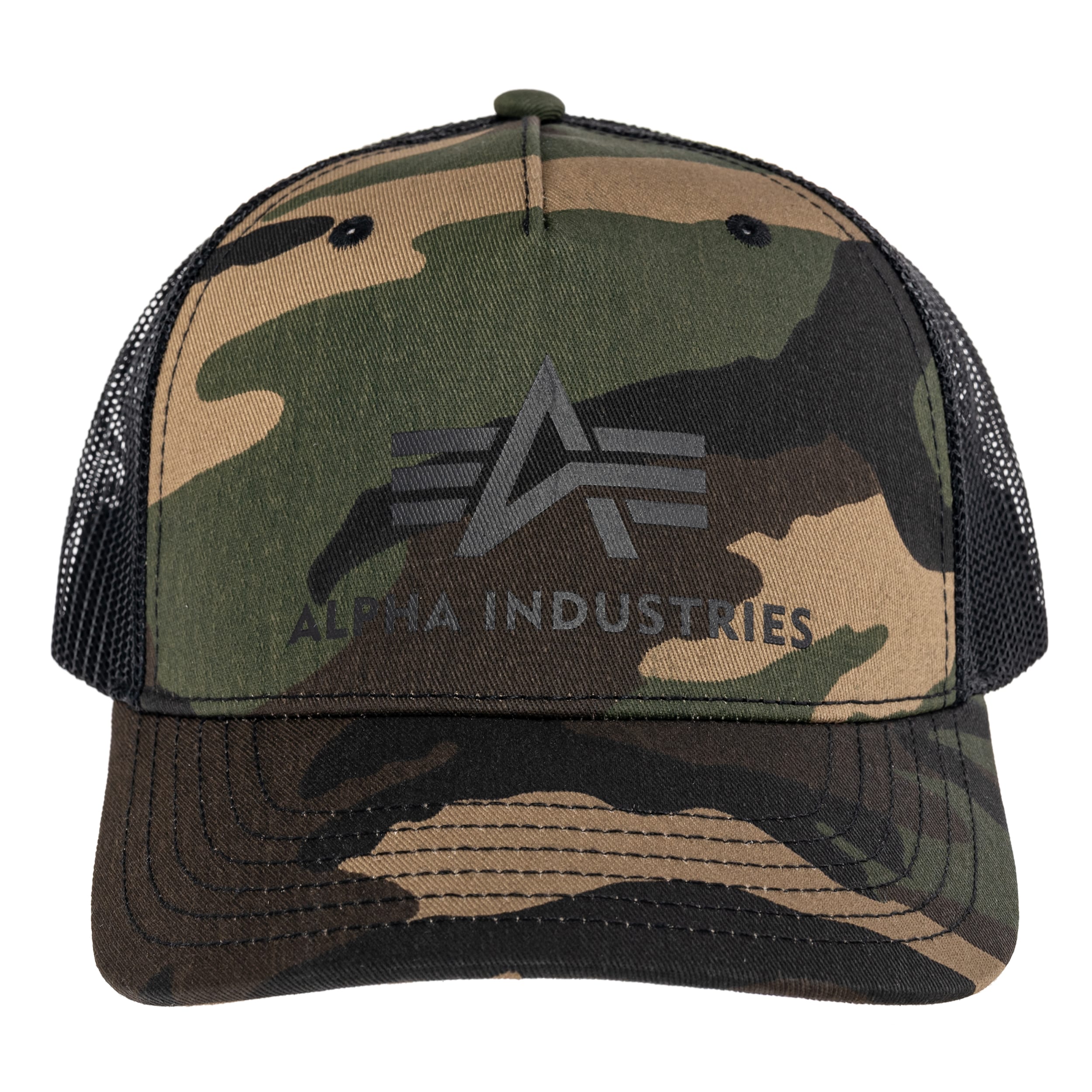 Czapka z daszkiem Alpha Industries Basic Trucker Cap - Woodland Camo 65