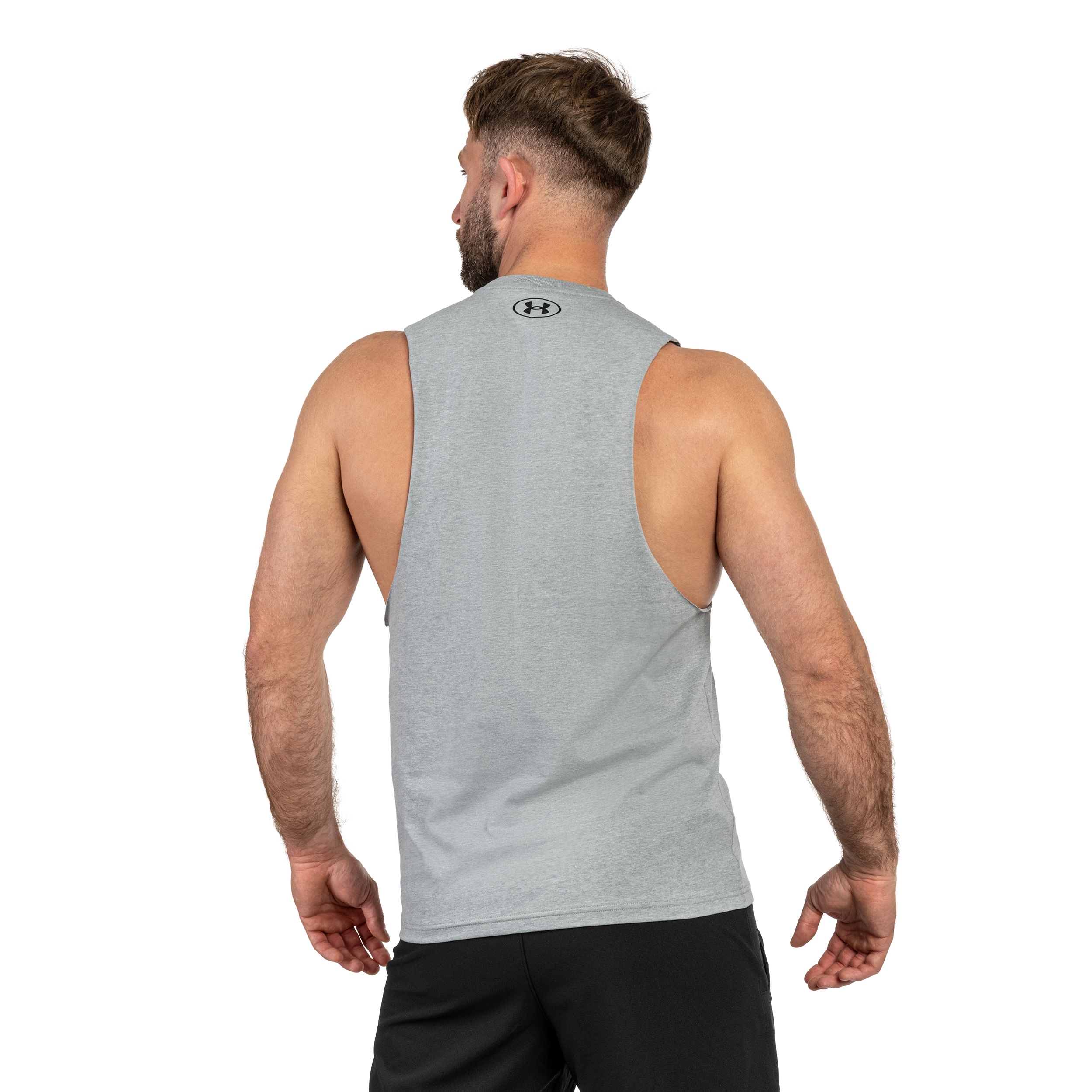 Koszulka Tank Top Under Armour Left Chest Cut-Off - Steel Light Heather/Black