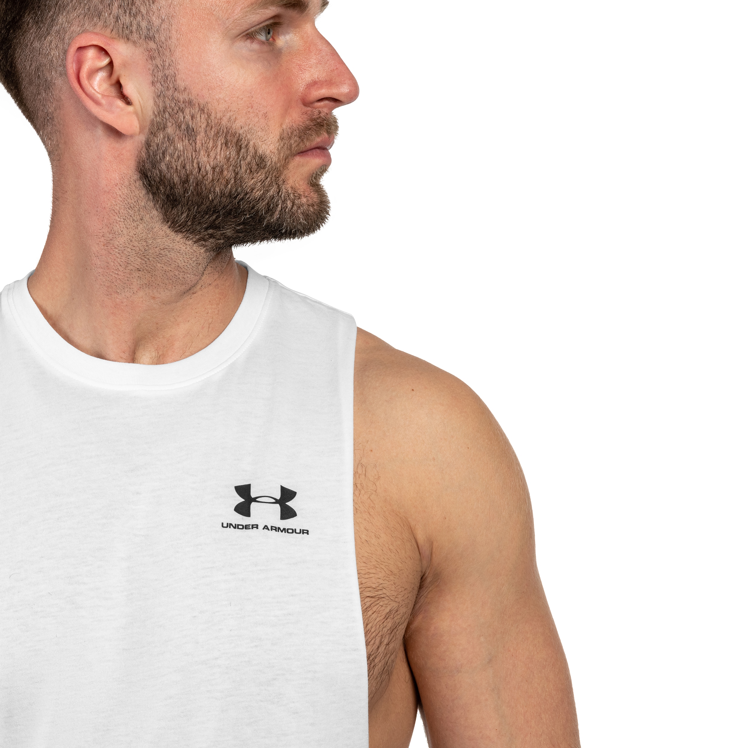 Koszulka Tank Top Under Armour Left Chest Cut-Off - White