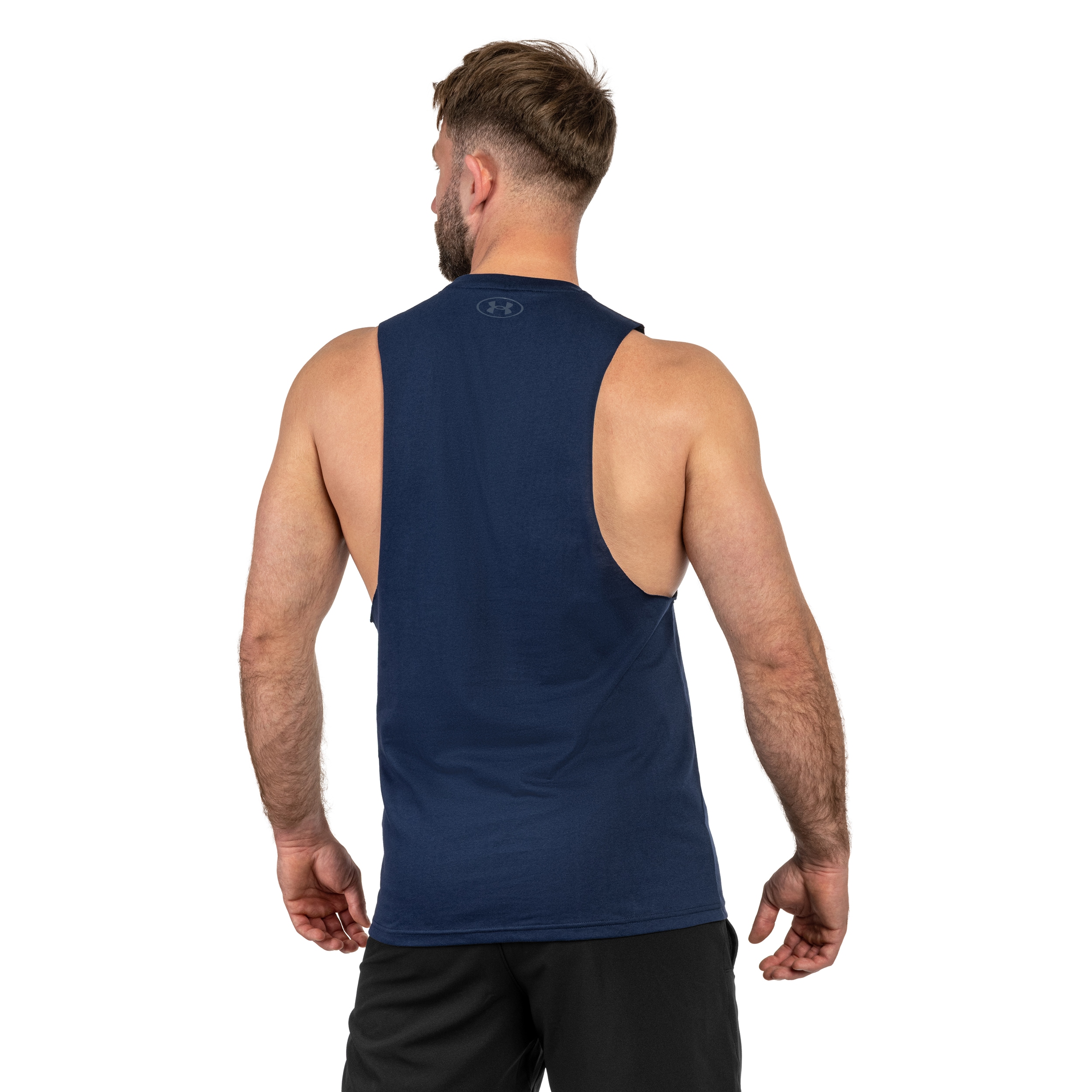 Koszulka Tank Top Under Armour Left Chest Cut-Off - Granatowy
