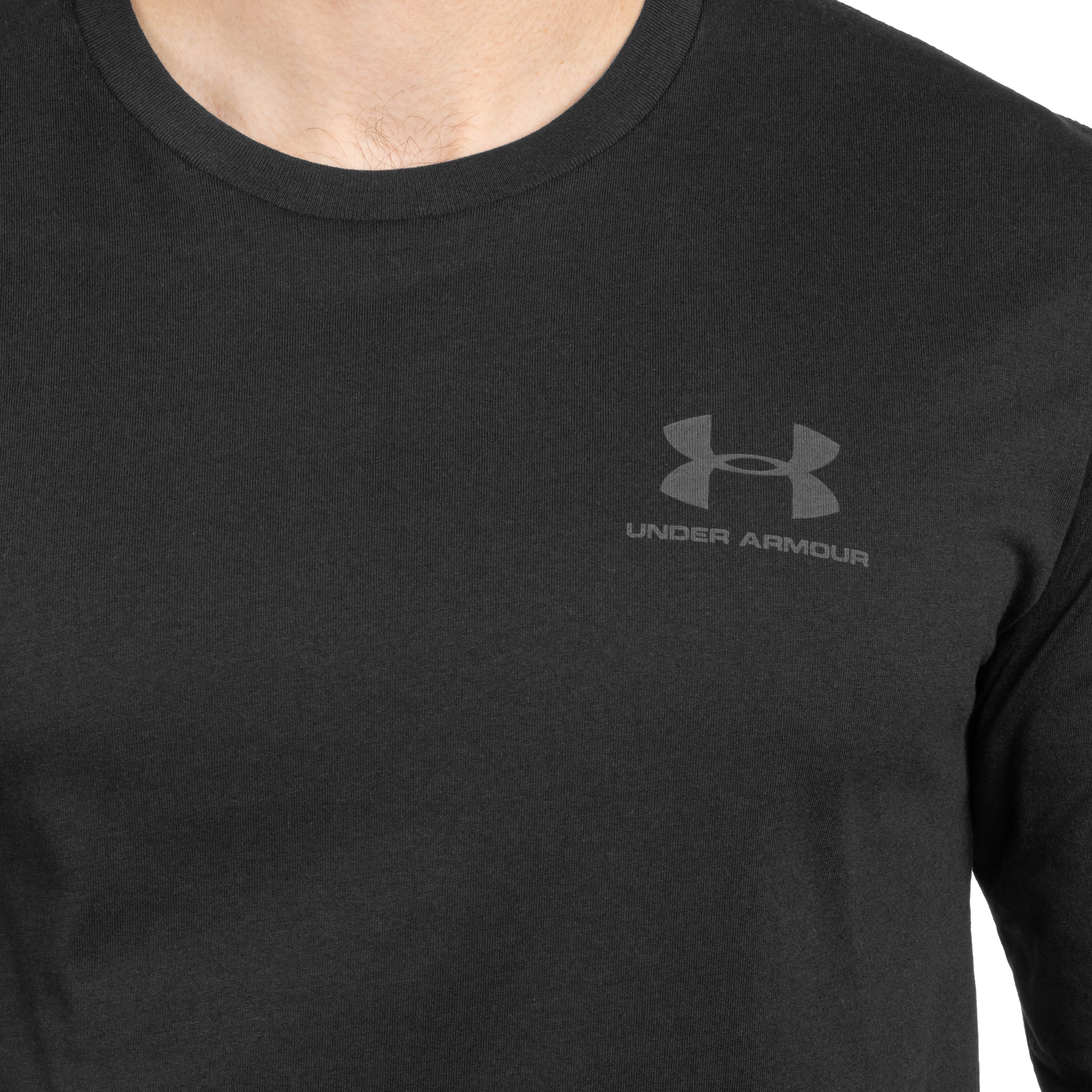Koszulka termoaktywna Under Armour Left Chest Long Sleeve - Black/Pitch Gray