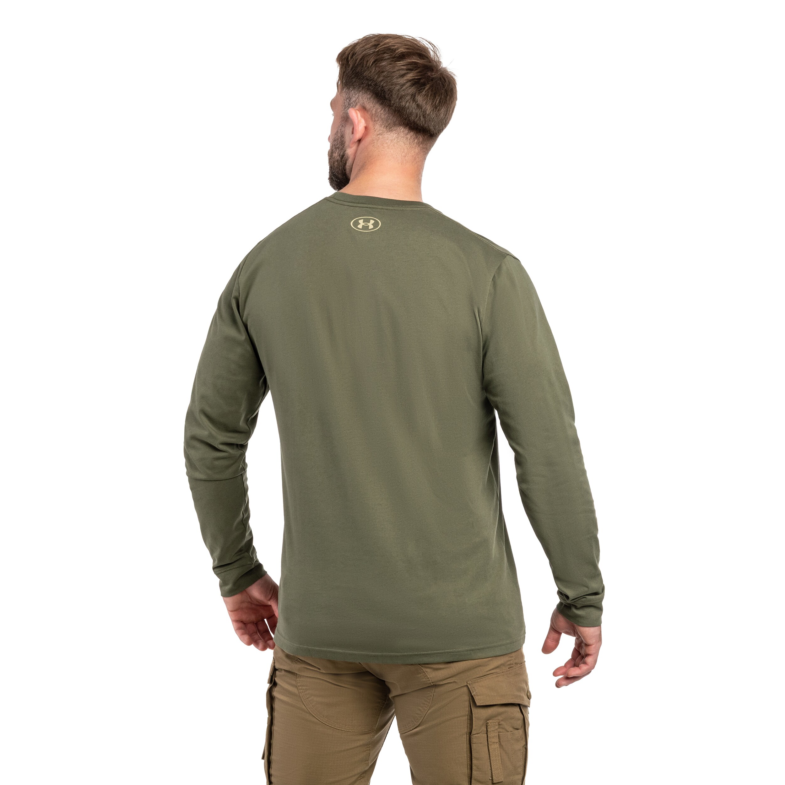 Under Armour Left Chest Long Sleeve Thermal Shirt - Marine OD Green/Field Khaki