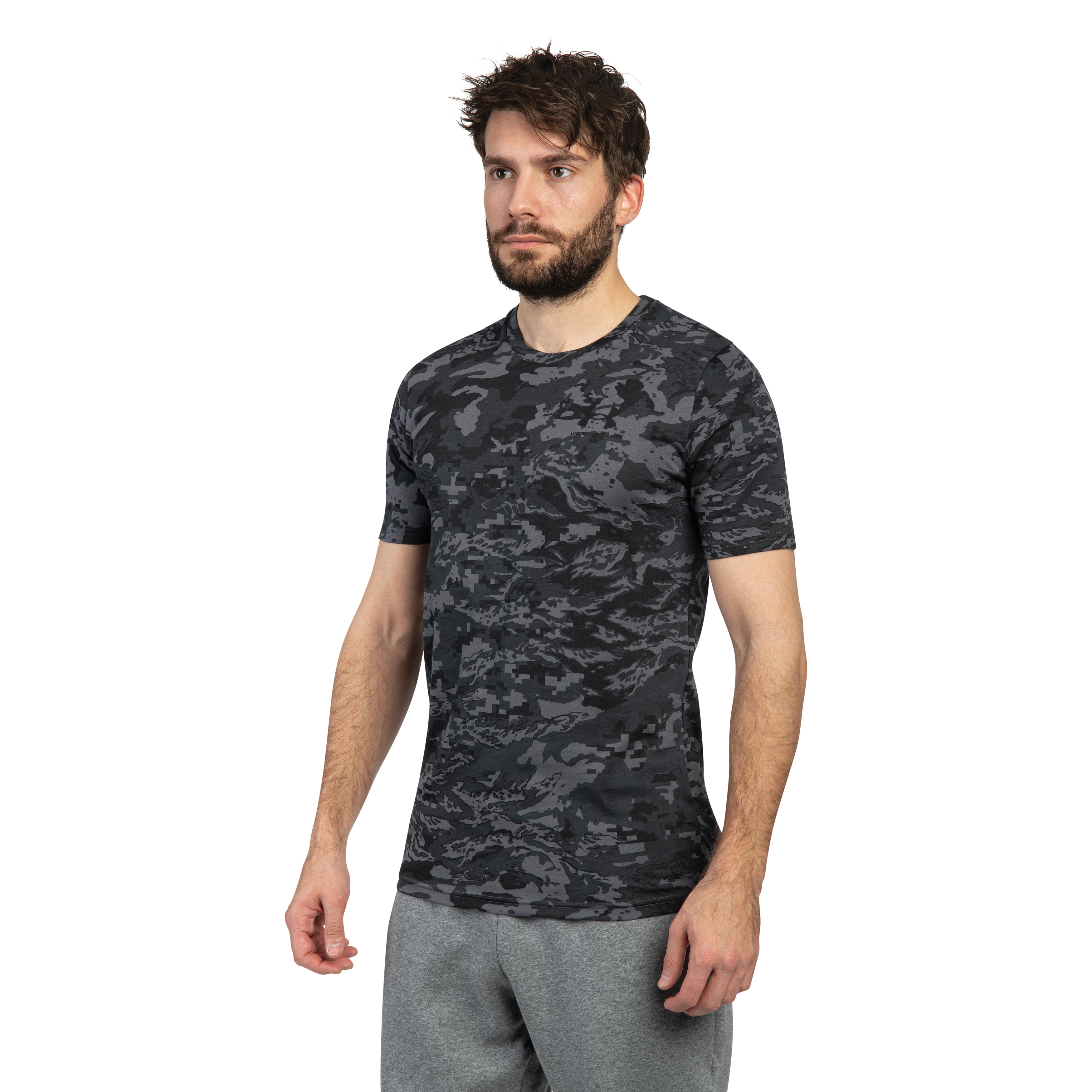 Koszulka T-shirt Under Armour ABC Camo - Castlerock/Black