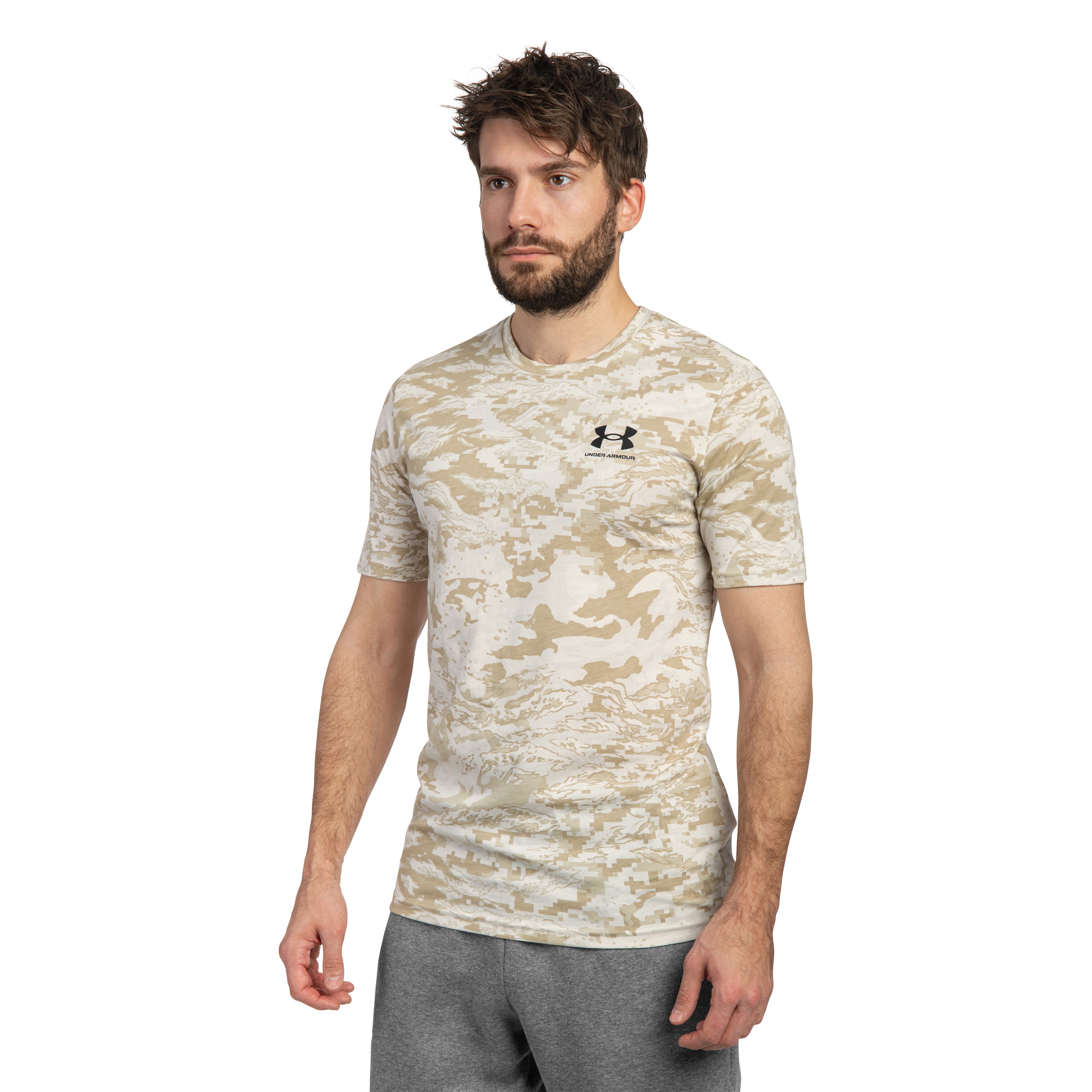 Koszulka T-shirt Under Armour ABC Camo - Stone/Black
