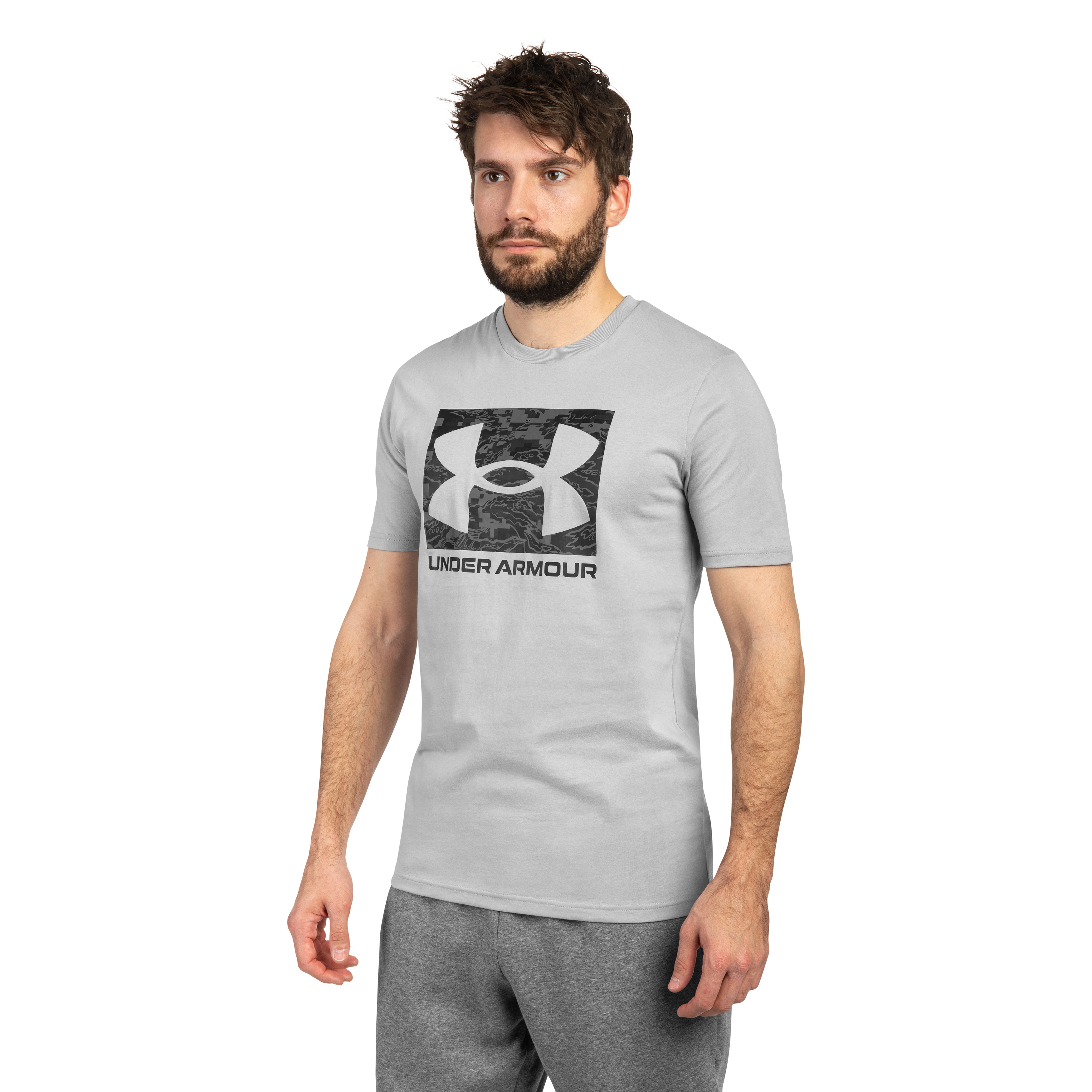 Футболка T-shirt Under Armour UA ABC Camo Boxed Logo - Titanium/Black
