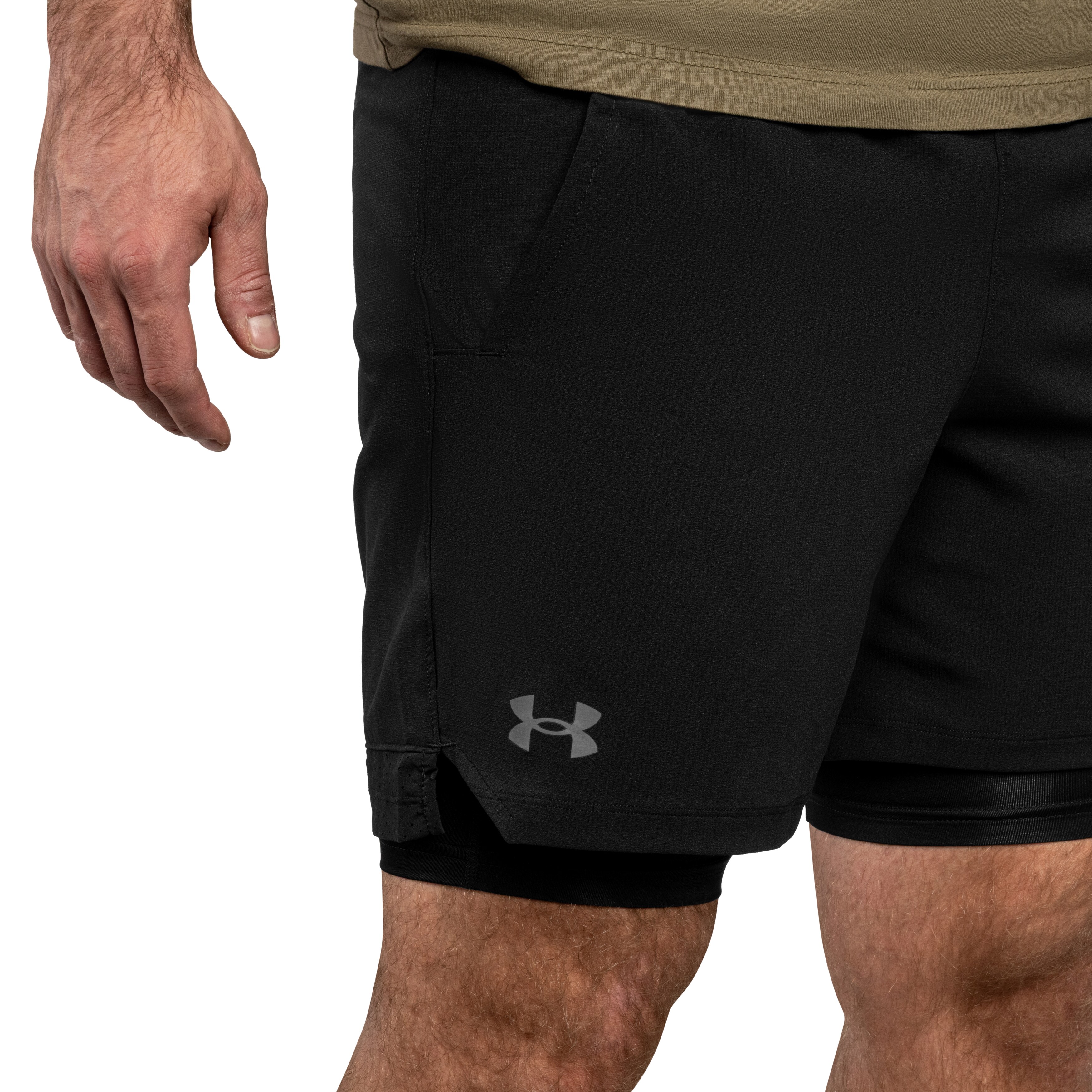 Szorty Under Armour 2-in-1 Vanish Woven - Black/Pitch Gray