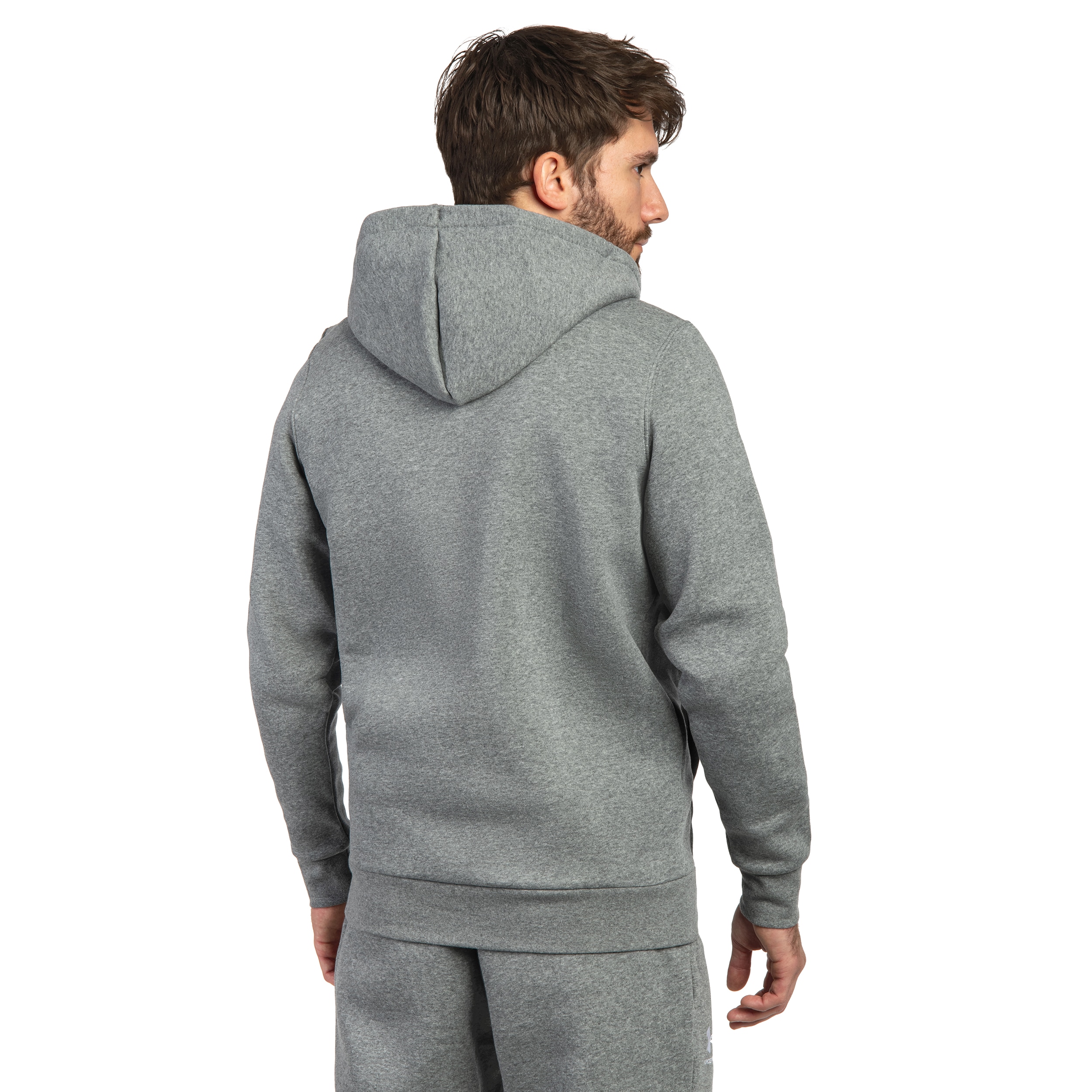 Bluza Under Armour Icon Fleece Hoodie - Pitch Gray Medium Heather/White