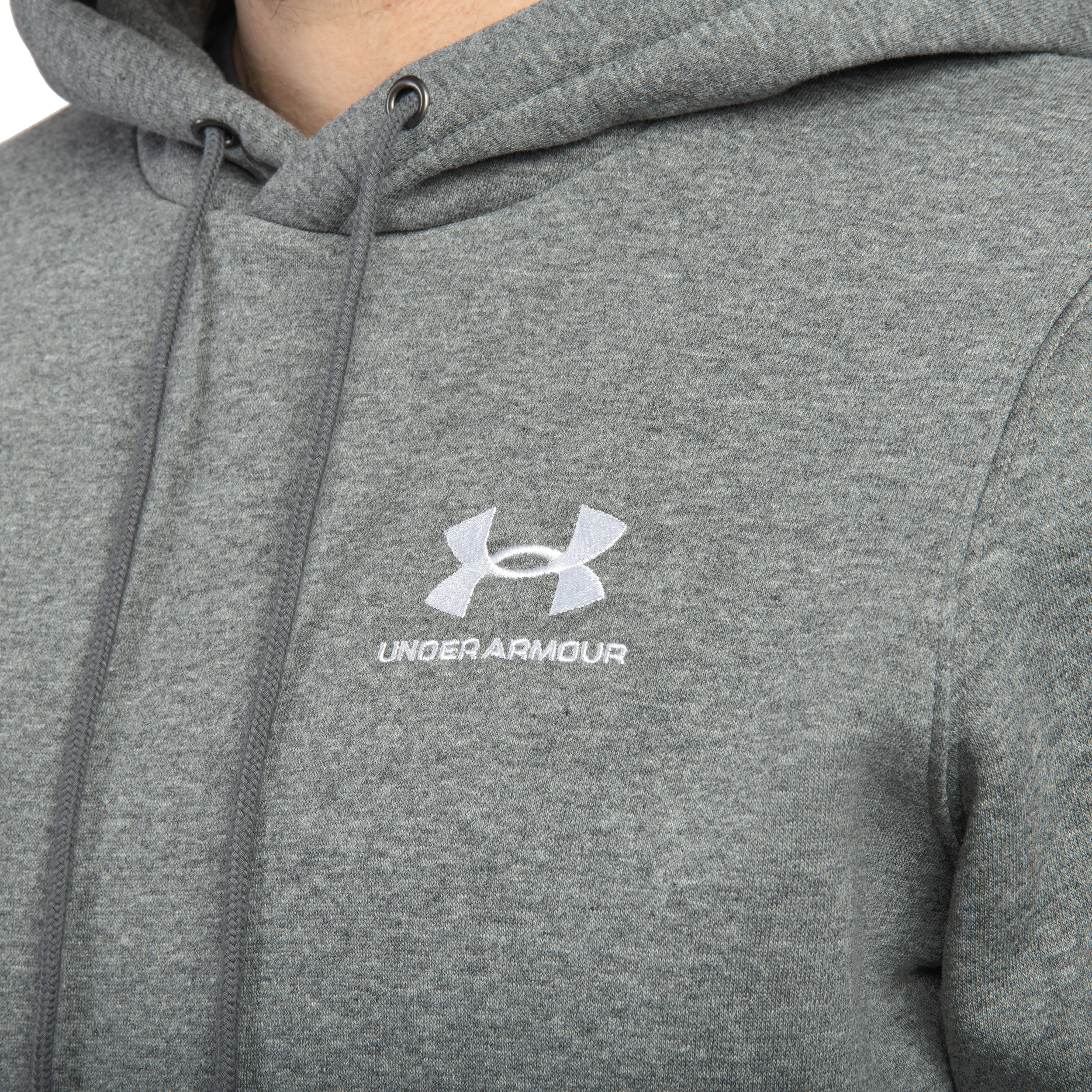 Bluza Under Armour Icon Fleece Hoodie - Pitch Gray Medium Heather/White