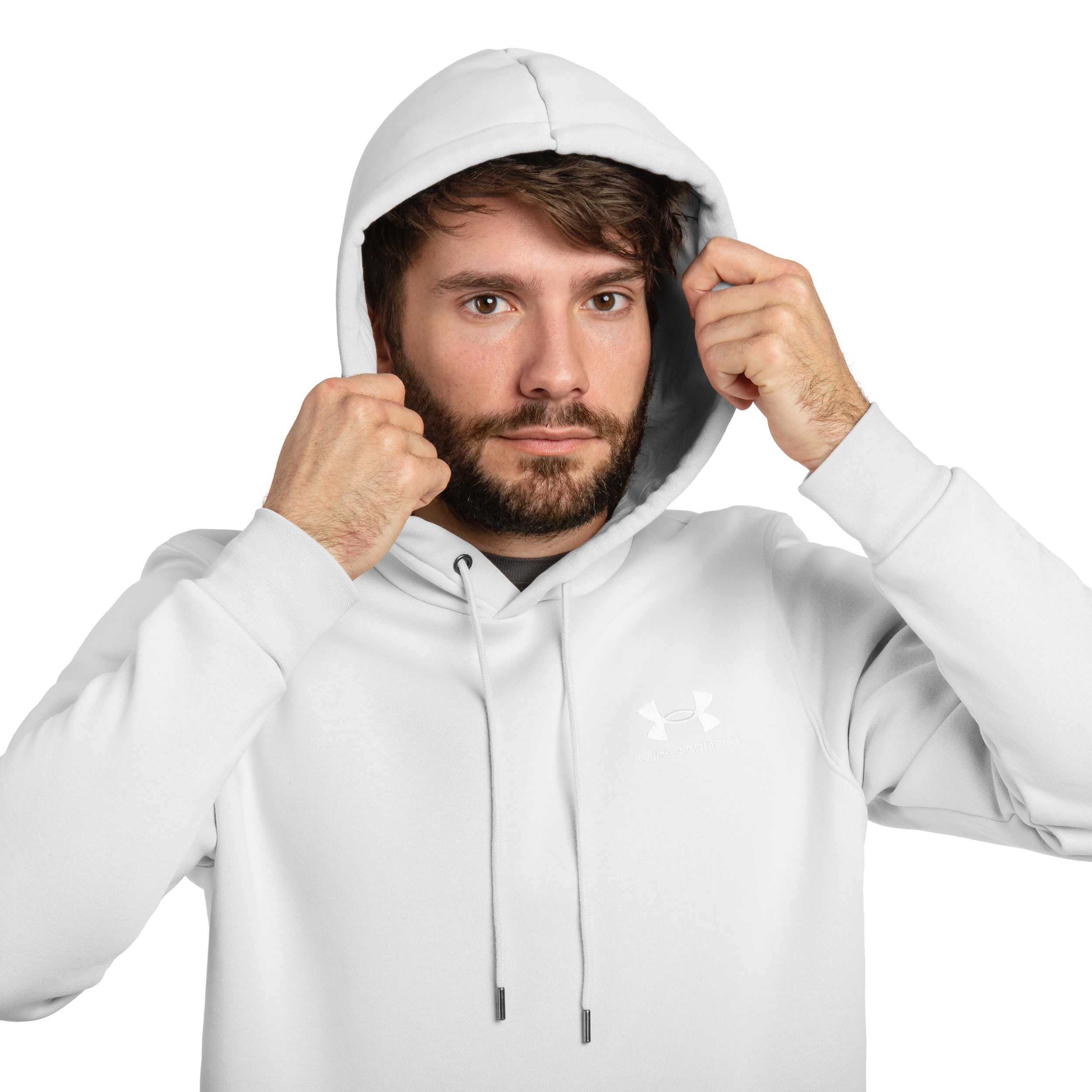 Bluza Under Armour Icon Fleece Hoodie - White
