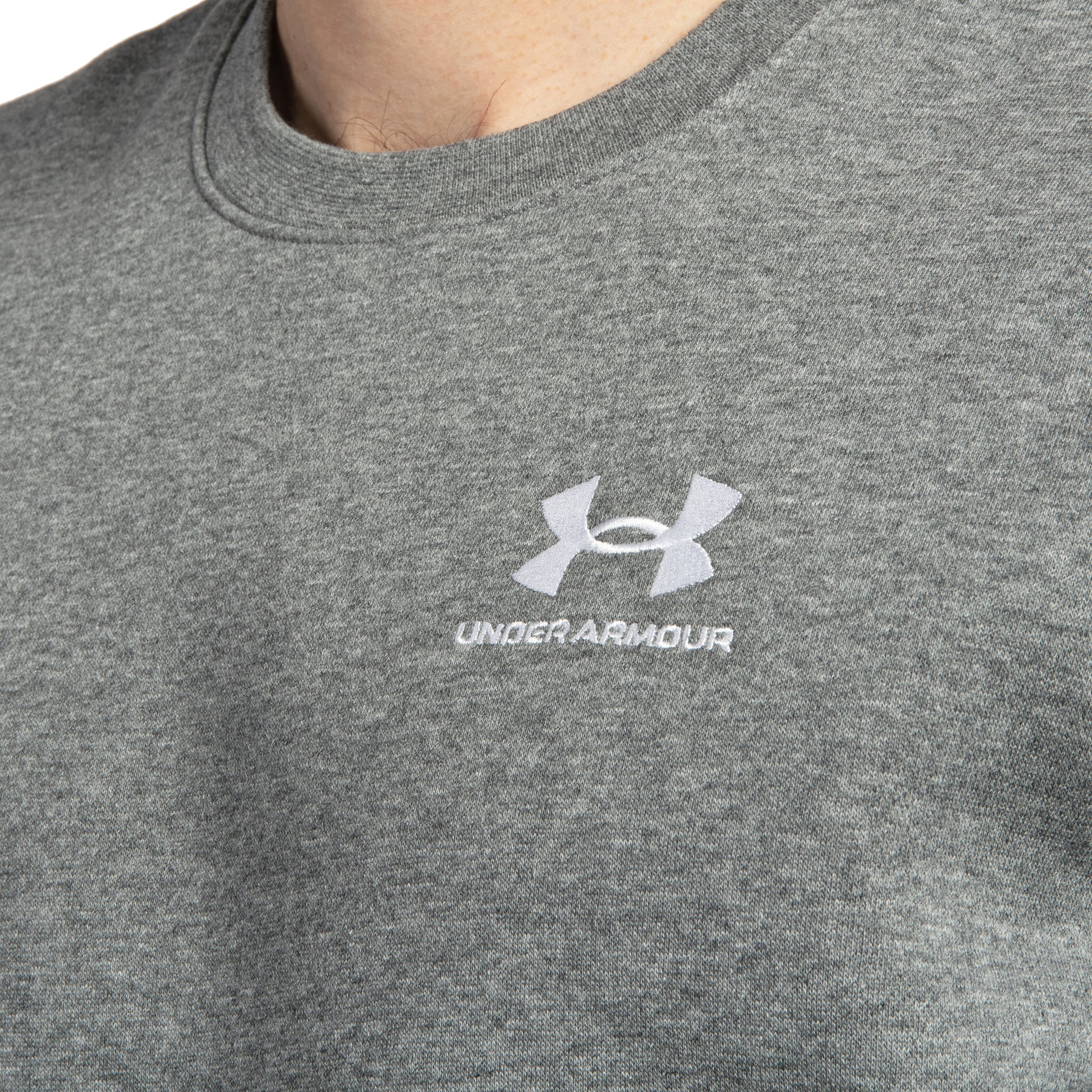 Bluza Under Armour Icon Fleece Crew - Pitch Gray Medium Heather/White
