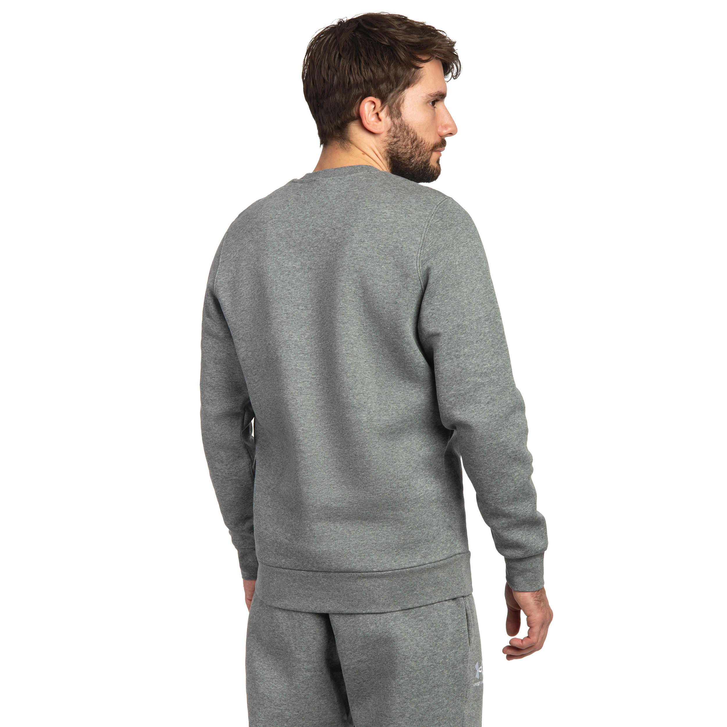 Bluza Under Armour Icon Fleece Crew - Pitch Gray Medium Heather/White