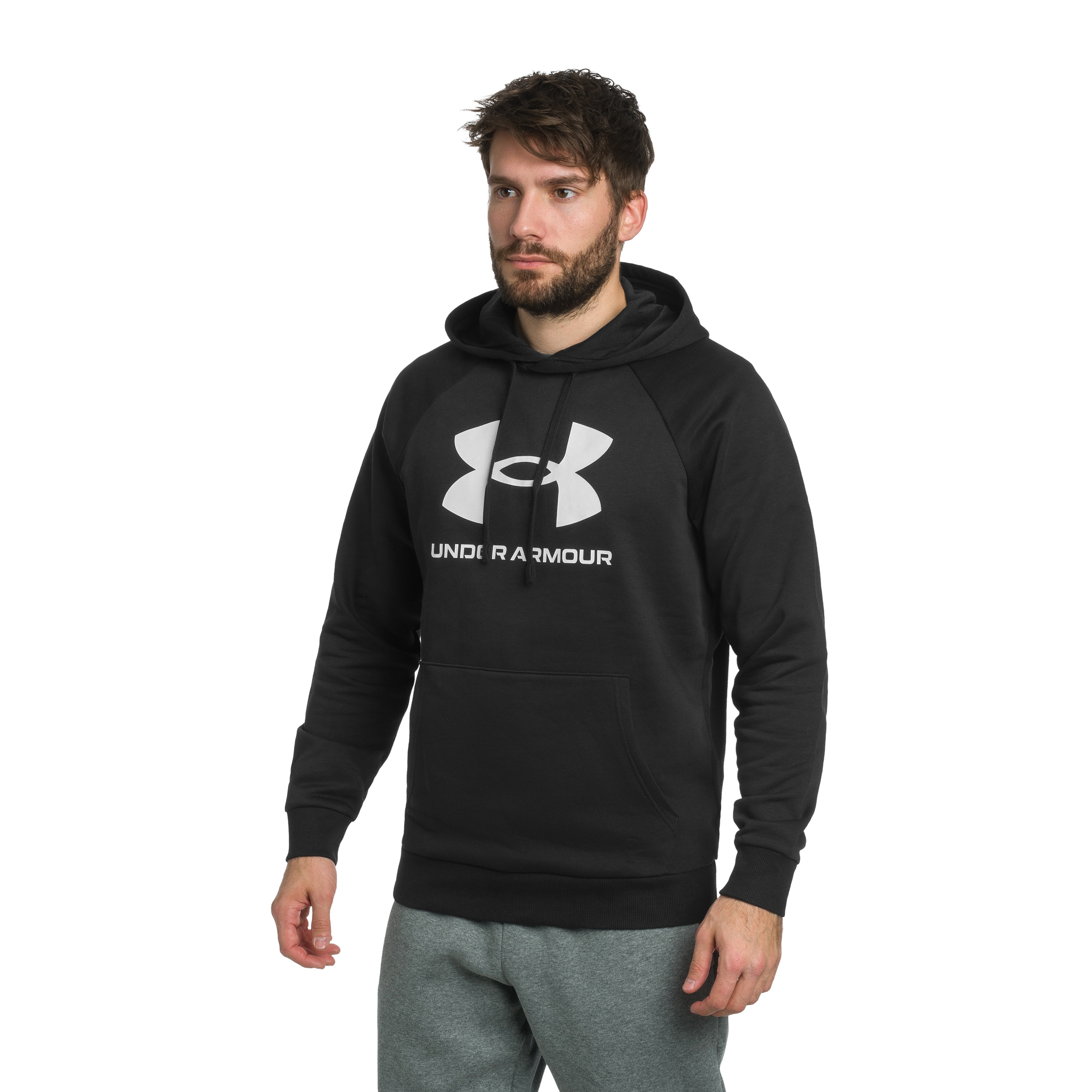 Bluza Under Armour Rival Fleece Logo - Black/White