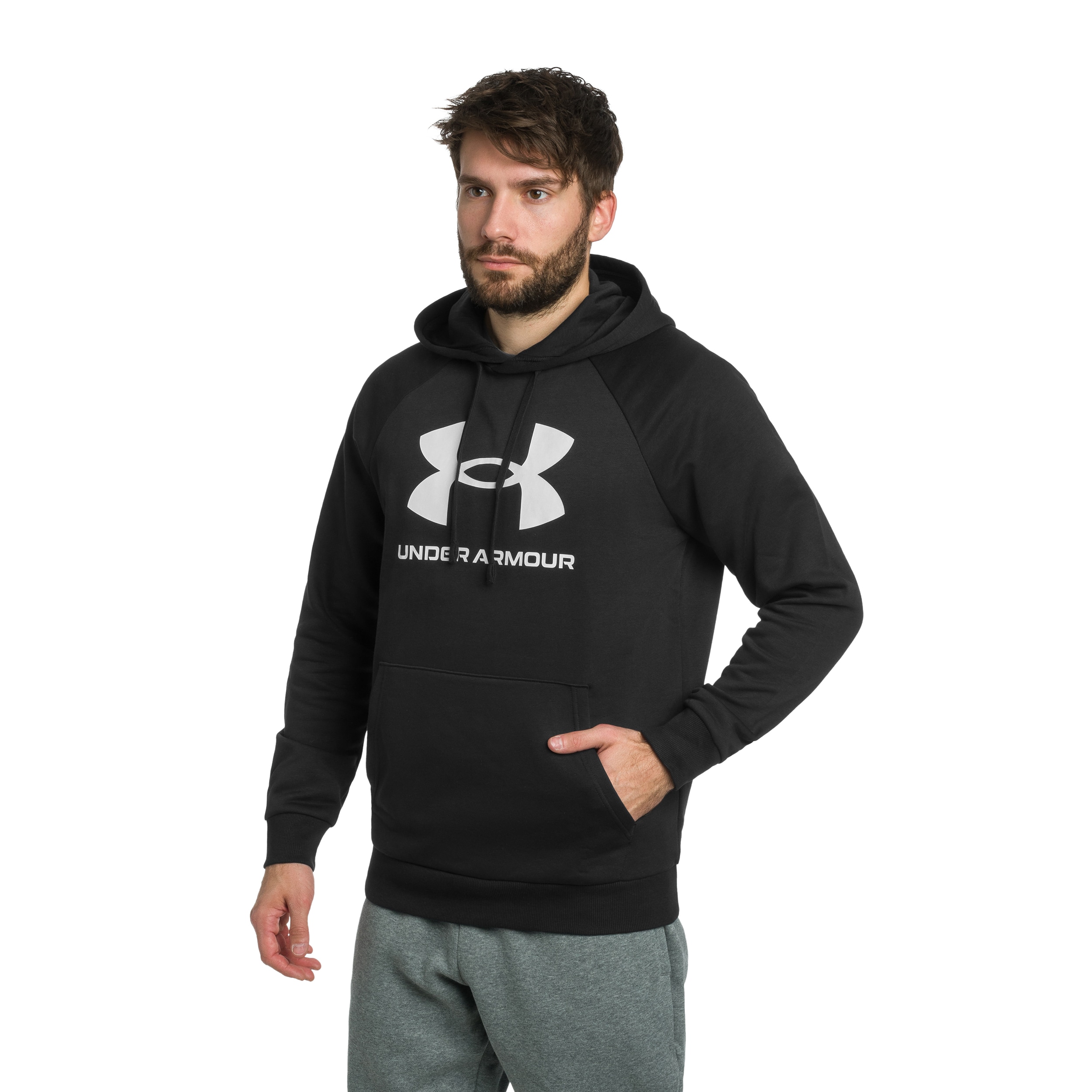 Bluza Under Armour Rival Fleece Logo - Black/White