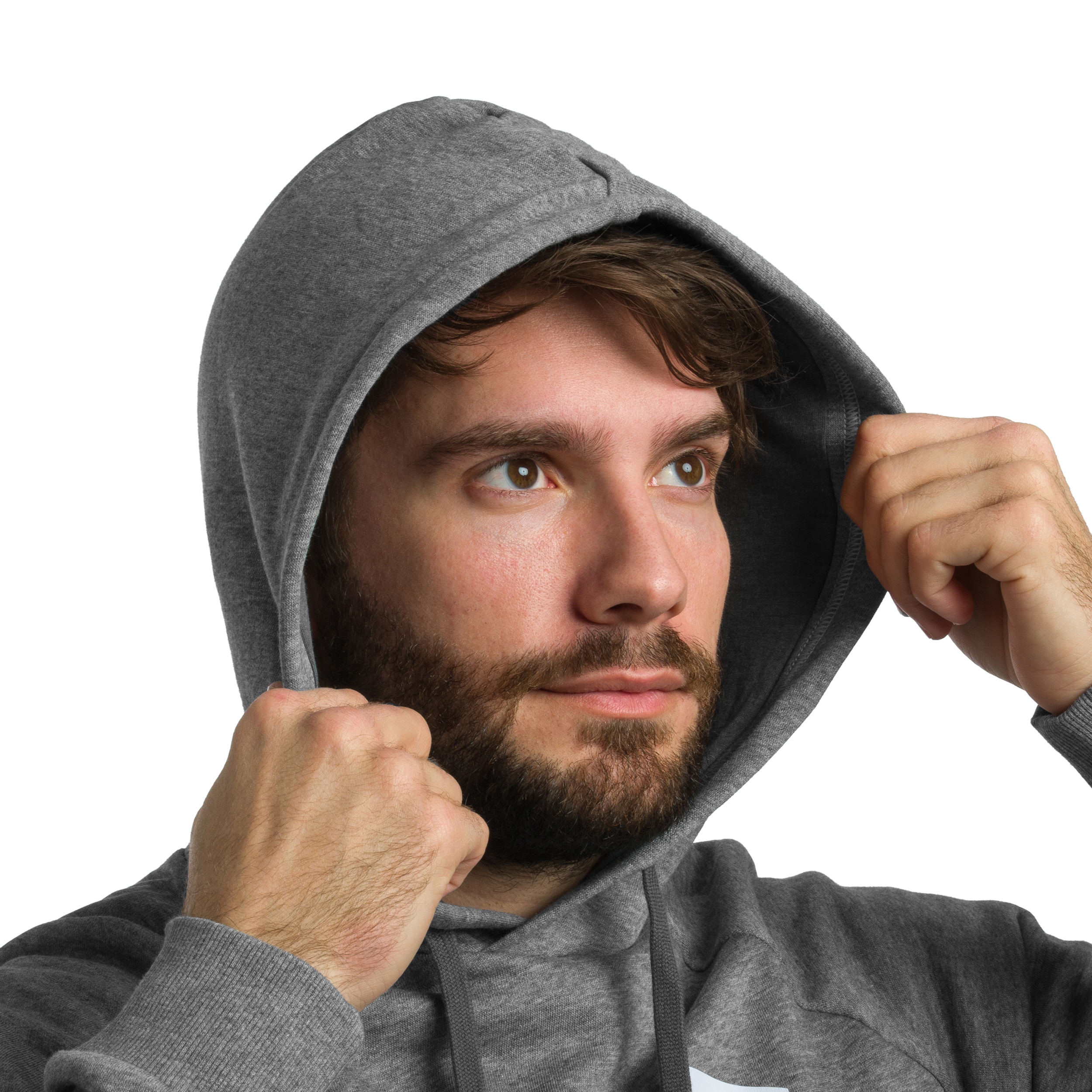 Bluza Under Armour Rival Fleece Logo - Castlerock Light Heather/White