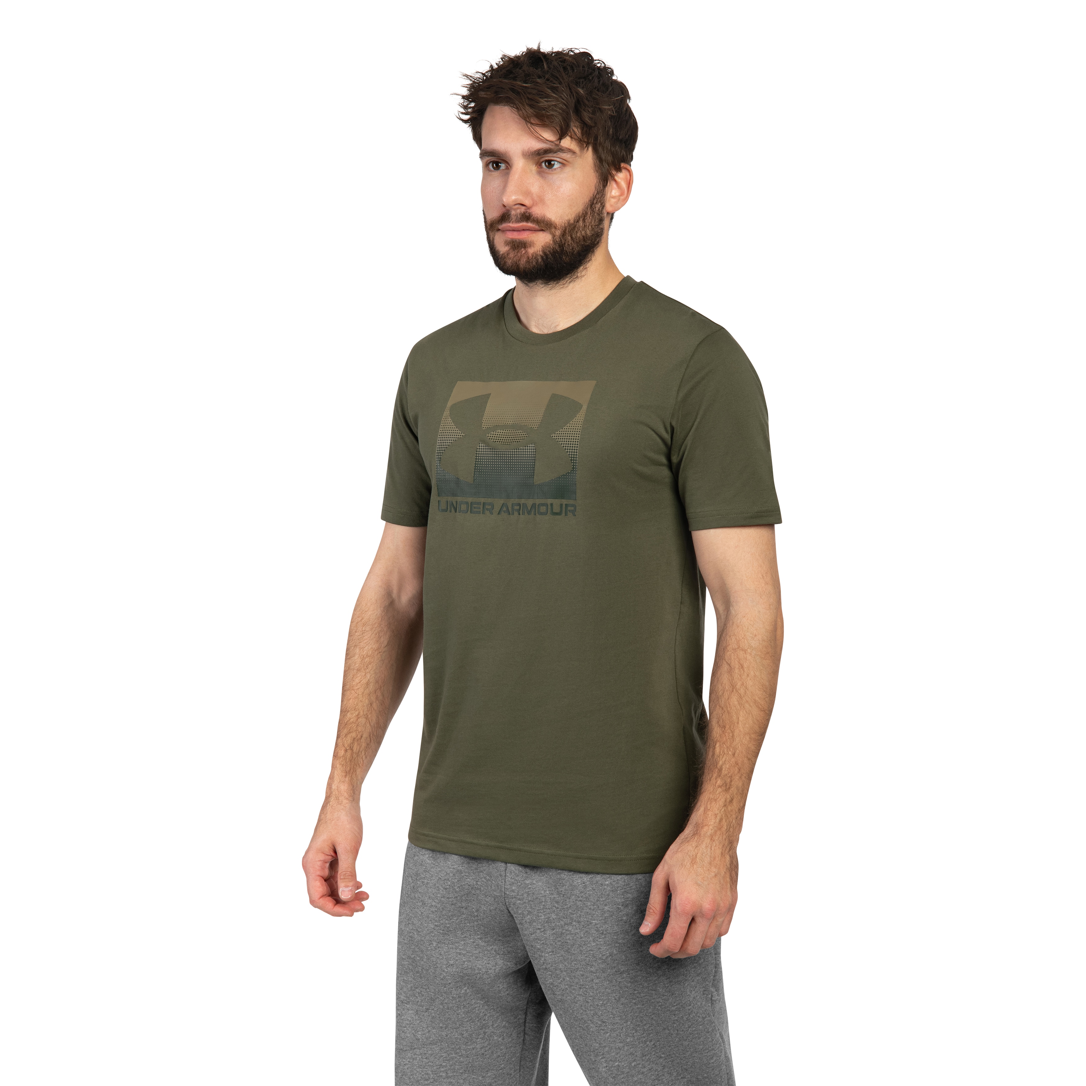 Koszulka T-shirt Under Armour UA Boxed Sports - Marine OD Green/Bayou