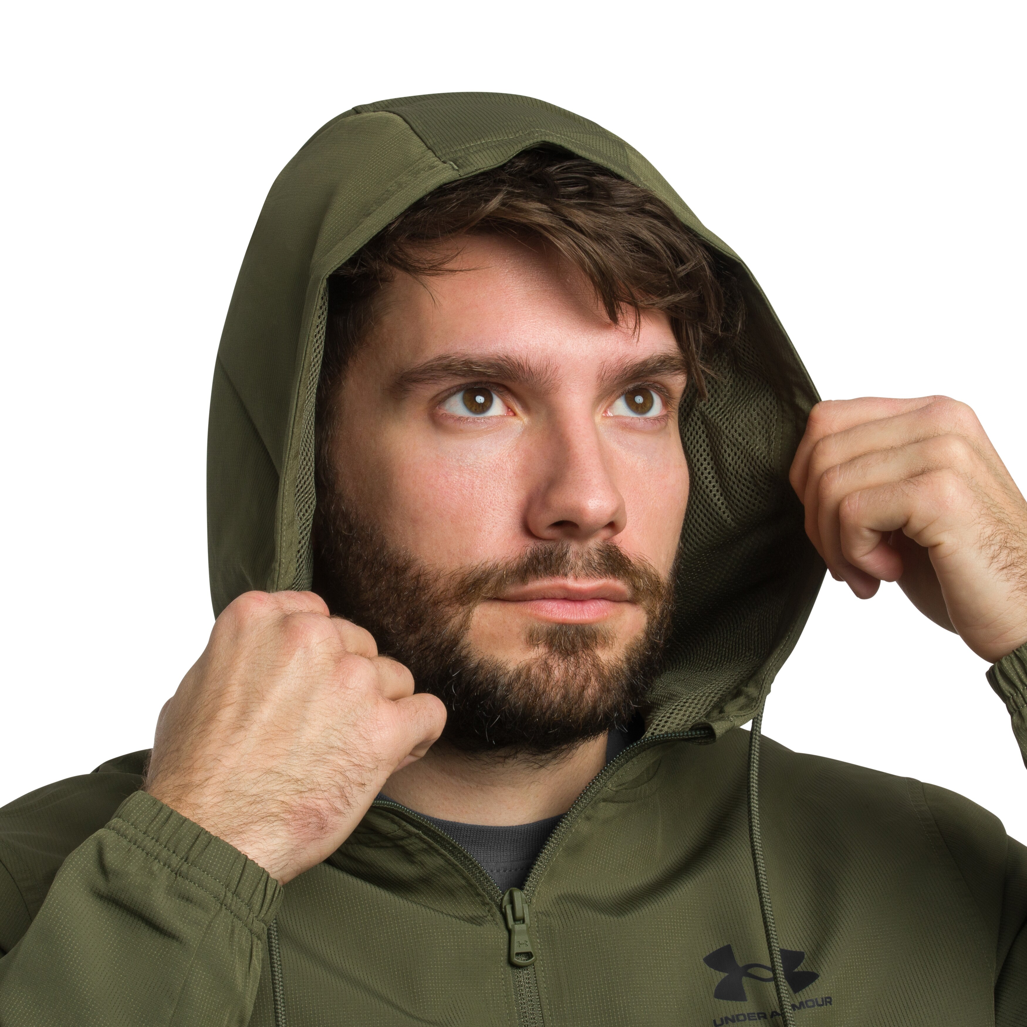 Kurtka Under Armour UA Rival Woven - OD Green/Black