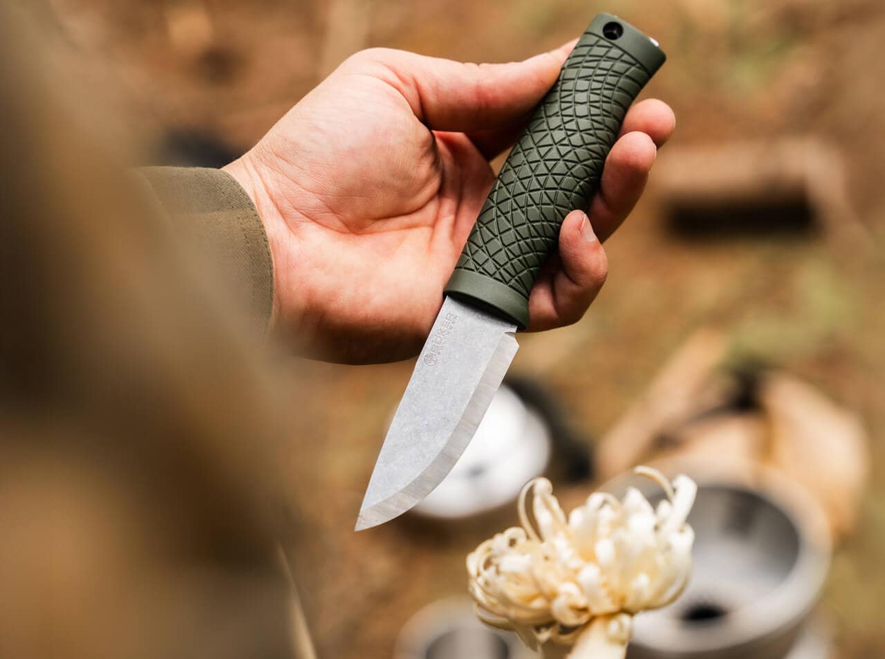 Ніж Boker Solingen Bronco Mini CPM3V Scandi - Green