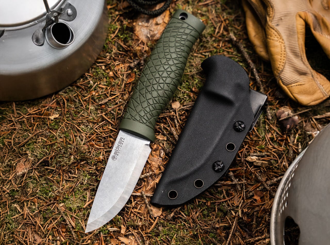 Ніж Boker Solingen Bronco Mini CPM3V Scandi - Green