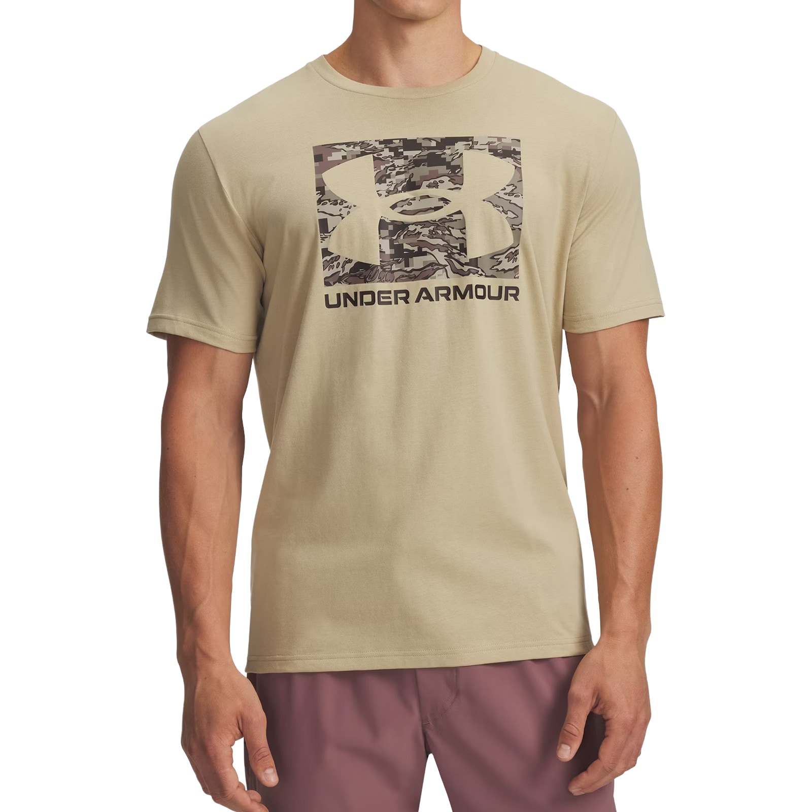 Koszulka T-shirt Under Armour UA ABC Camo Boxed Logo - Field Khaki/Timberwolf Taupe