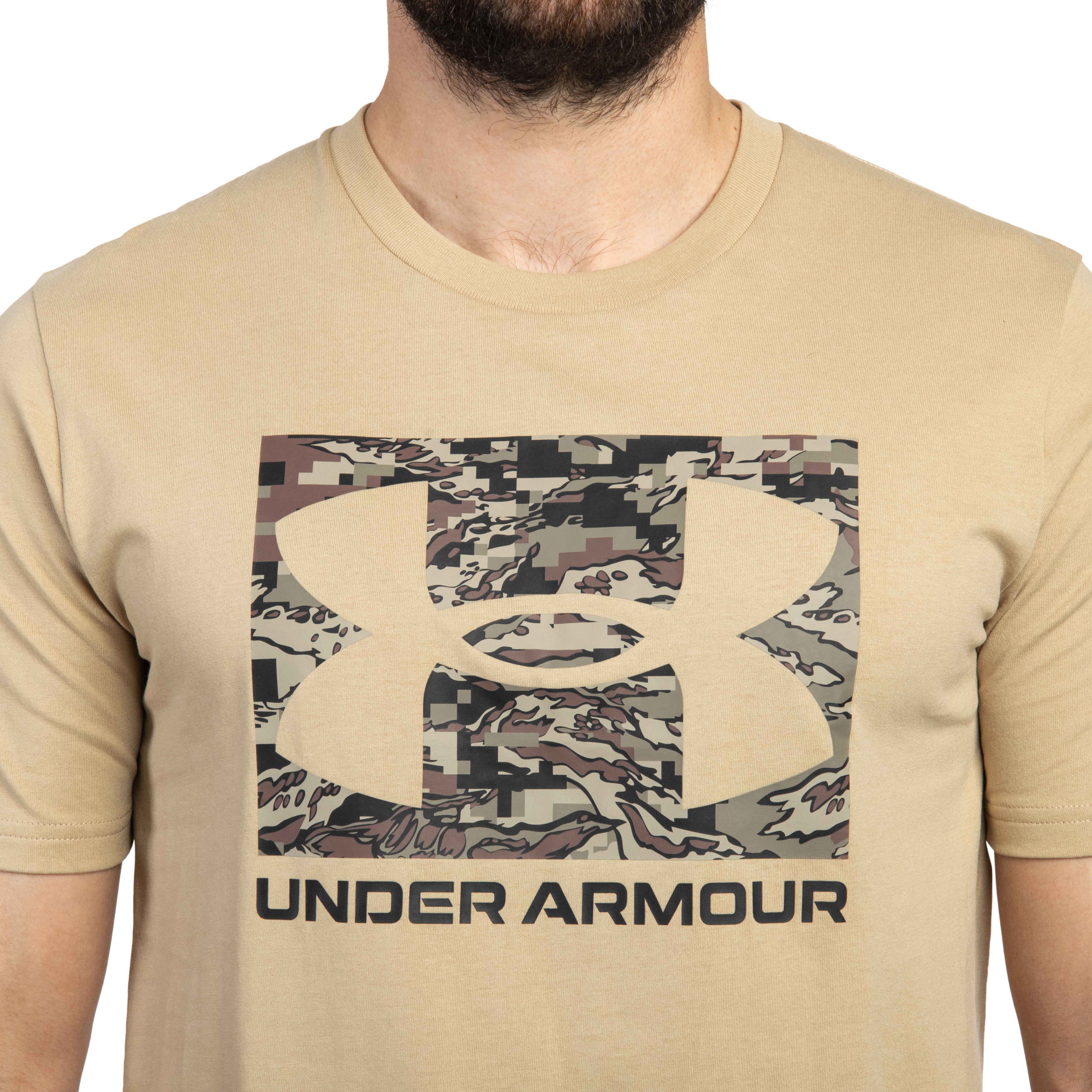 Koszulka T-shirt Under Armour UA ABC Camo Boxed Logo - Field Khaki/Timberwolf Taupe
