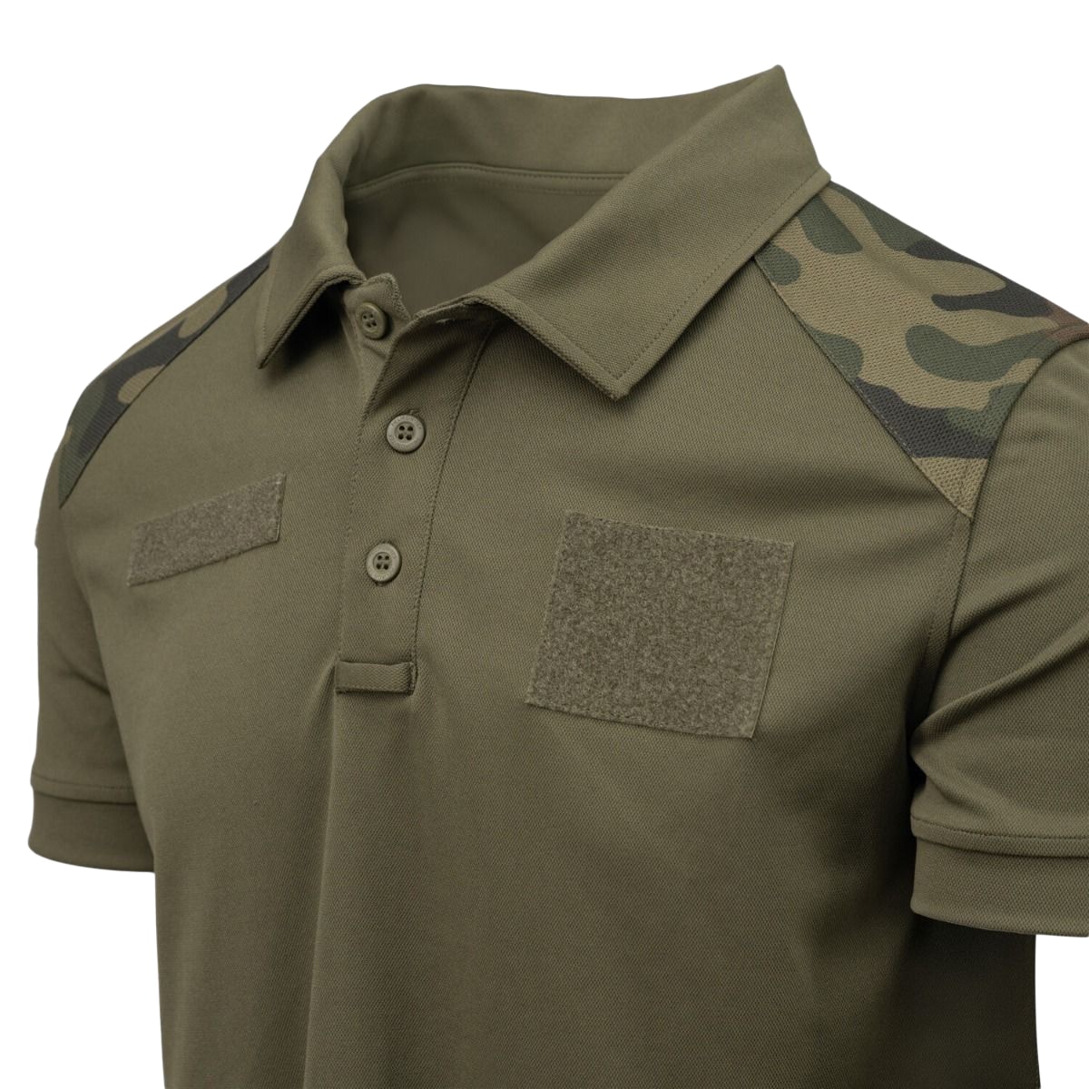 Koszulka polo Helikon-Tex wojskowa wzór 304A/MON - Olive Green/wz.93 Pantera PL Woodland